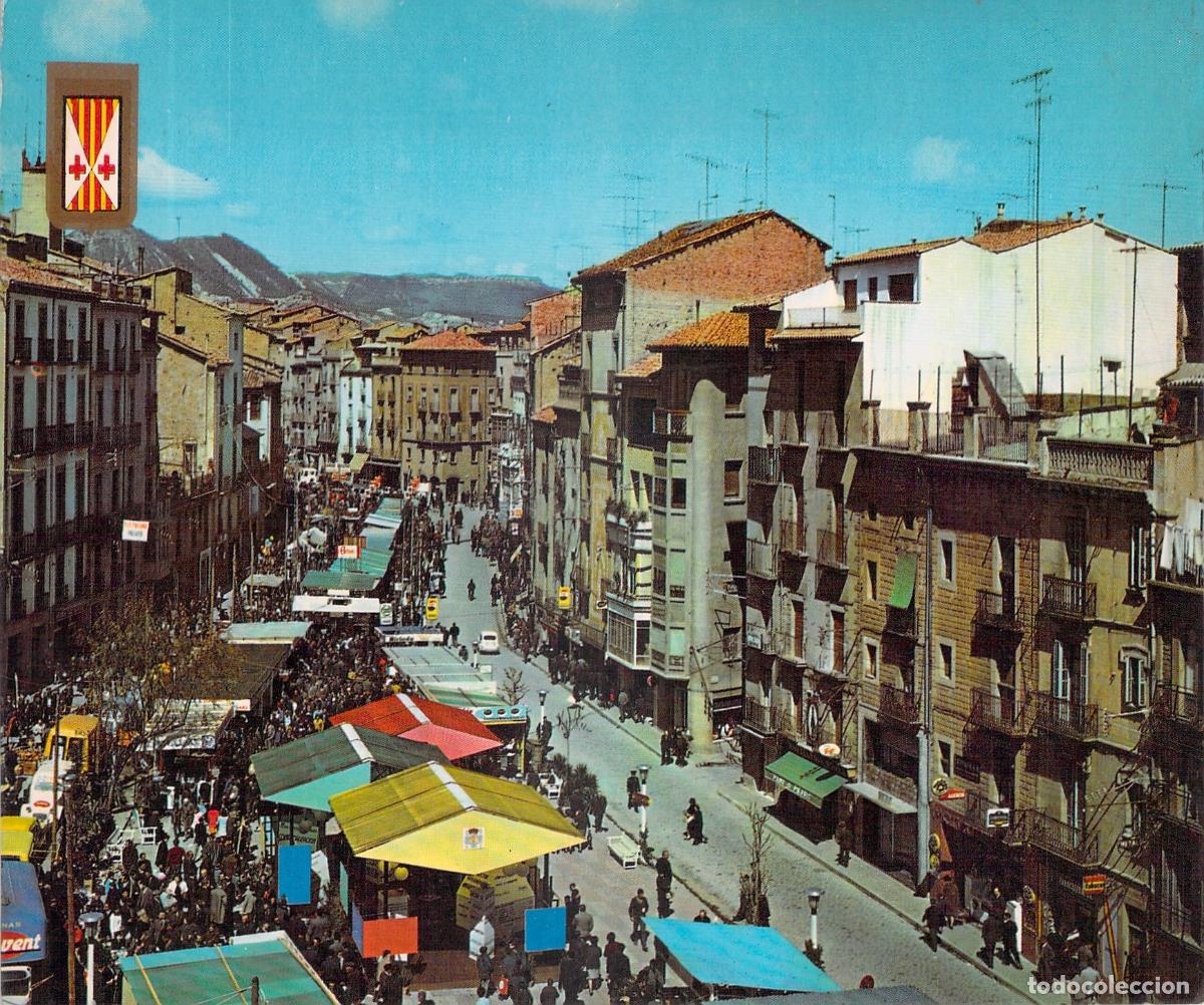 Postales: Postal de la Rambla del Passeig en Vic durante el Mercat del Ram