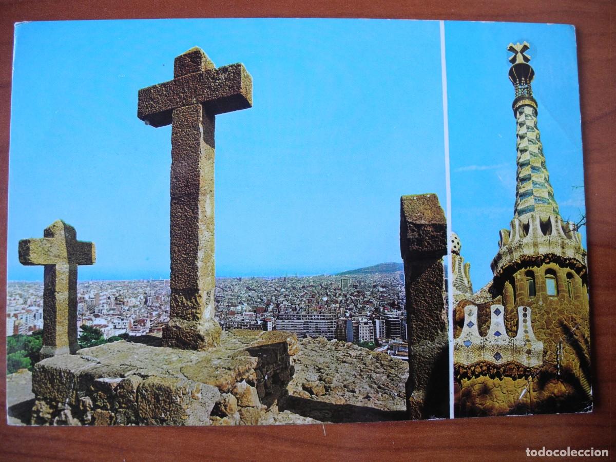 Postales: Barcelona. La ciudad desde las Tres Cruces. Parque G&uuml;ell. Ed. RO n. 3262. Escrita.