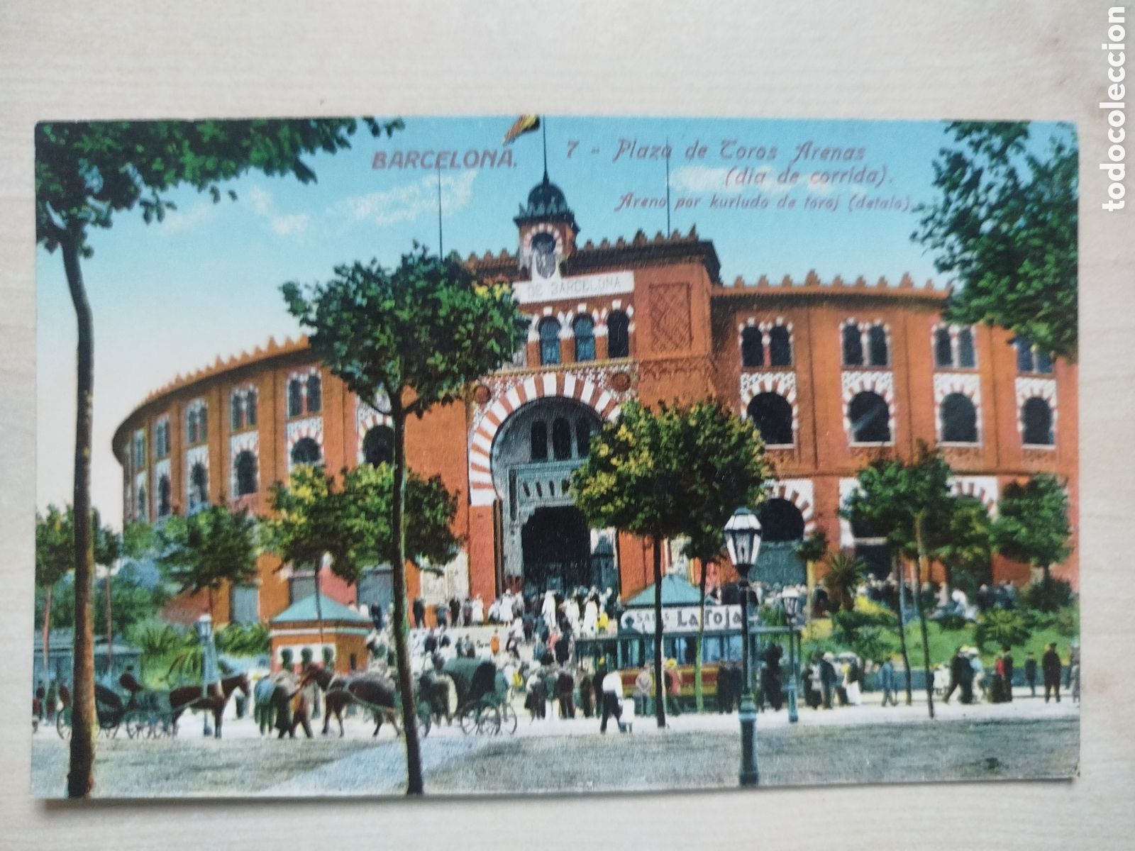 Postales: Postal Antigua Barcelona - Plaza Toros Arenas - Ed. Venini - Coloreada
