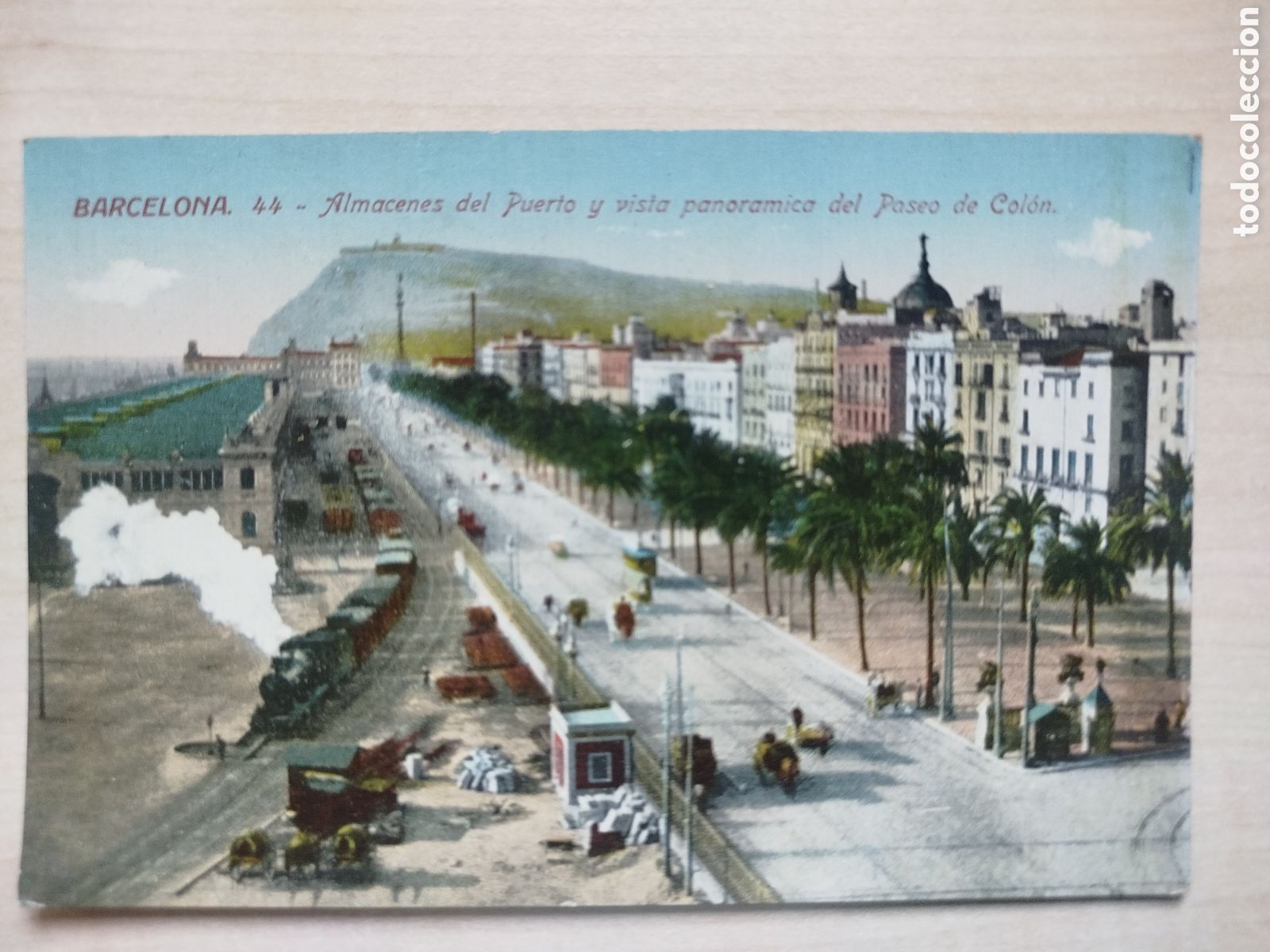 Postales: Postal Antigua Barcelona - Almacenes del Puerto Paseo Col&oacute;n - Ed. Venini - Coloreada