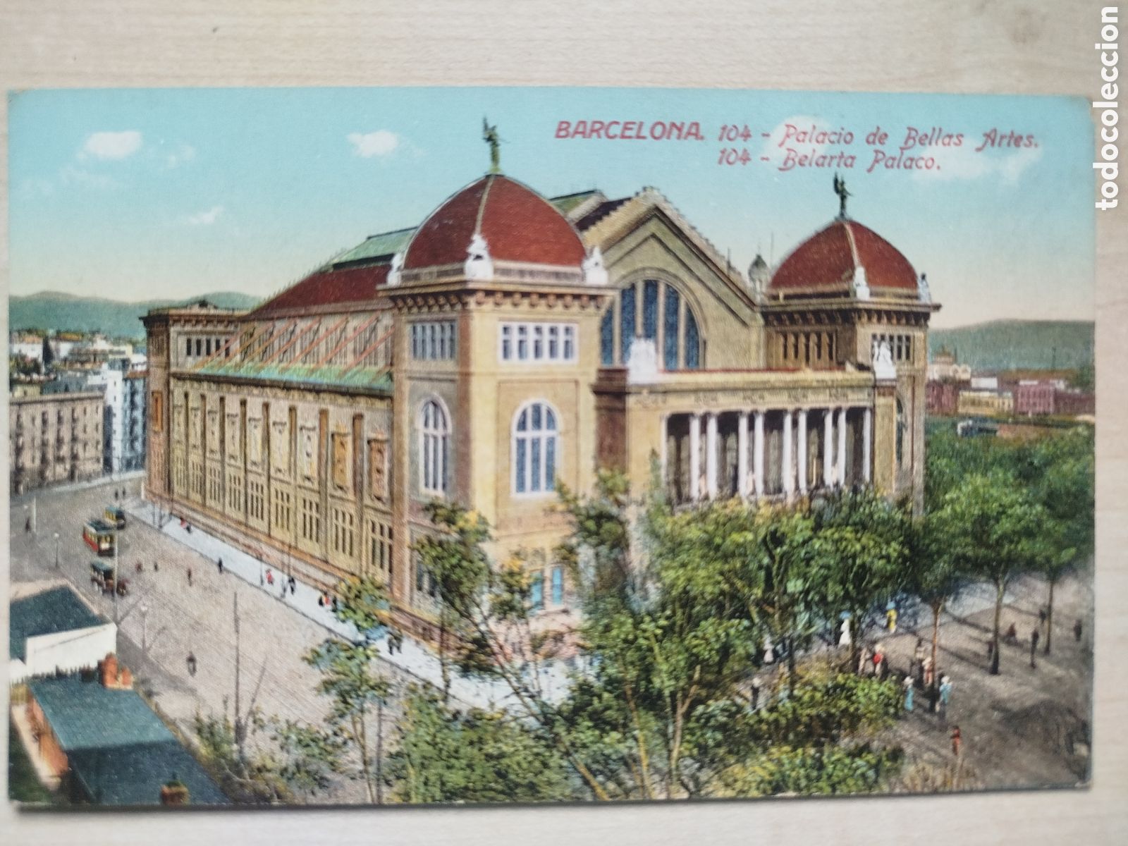 Postales: Postal Antigua Barcelona - Palacio Bellas Artes - Ed. Venini - Coloreada