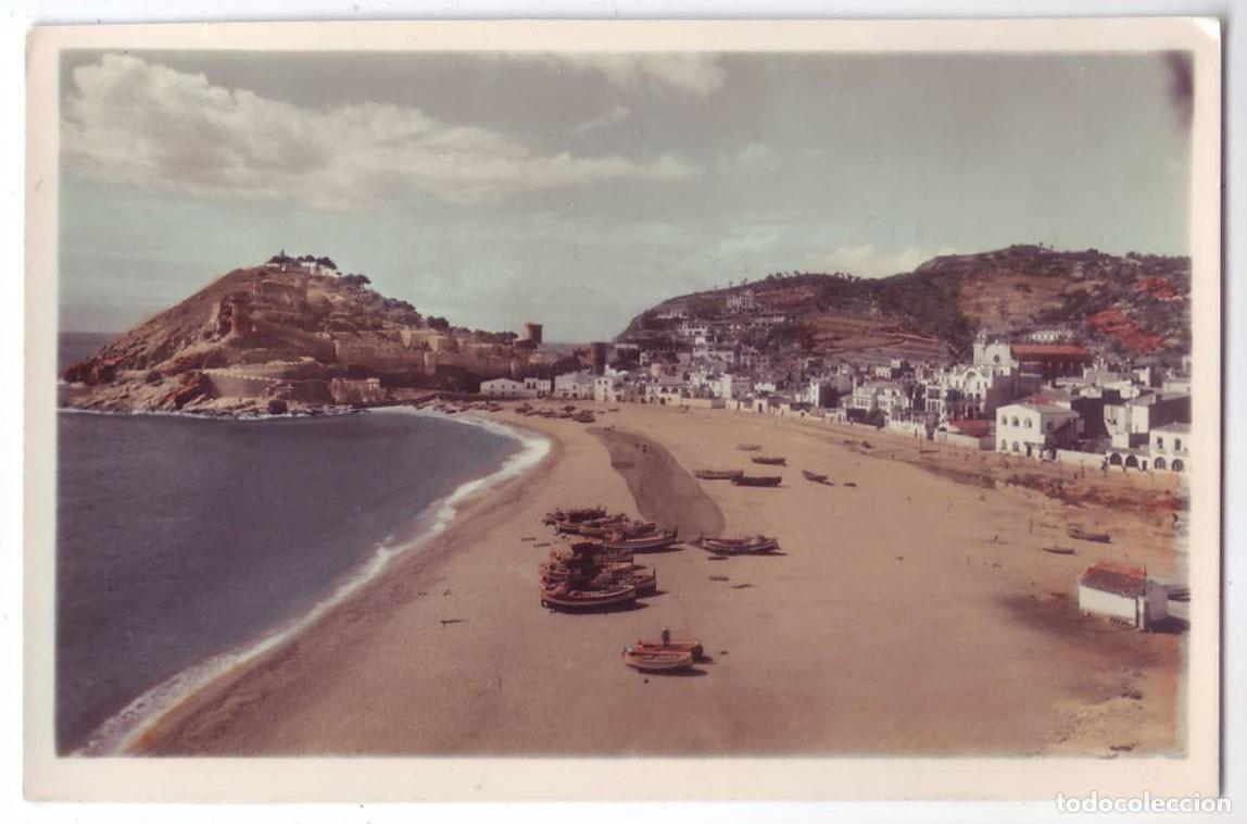 Postales: Costa Brava (Gerona): Tossa. Cap de Tossa i Platja. M. Fabregas. Escrita / No Circulada (A&ntilde;os 50)