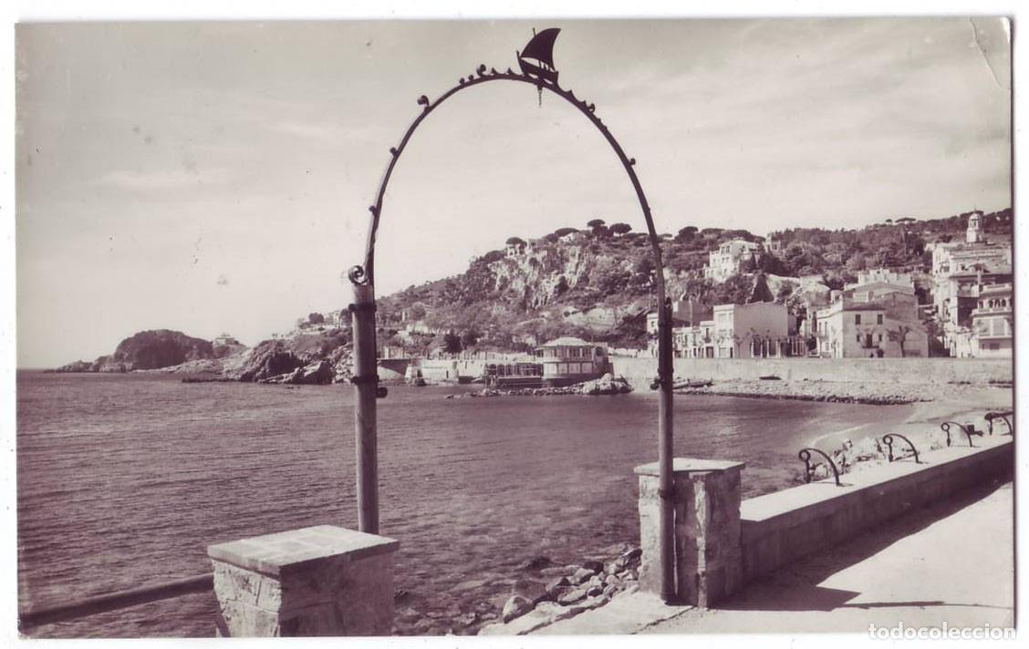Postales: Costa Brava (Gerona): San Feliu de Guixols. Paseo San Elmo y Punta de Garb&iacute;. Fisa Circulada(A&ntilde;os 50)