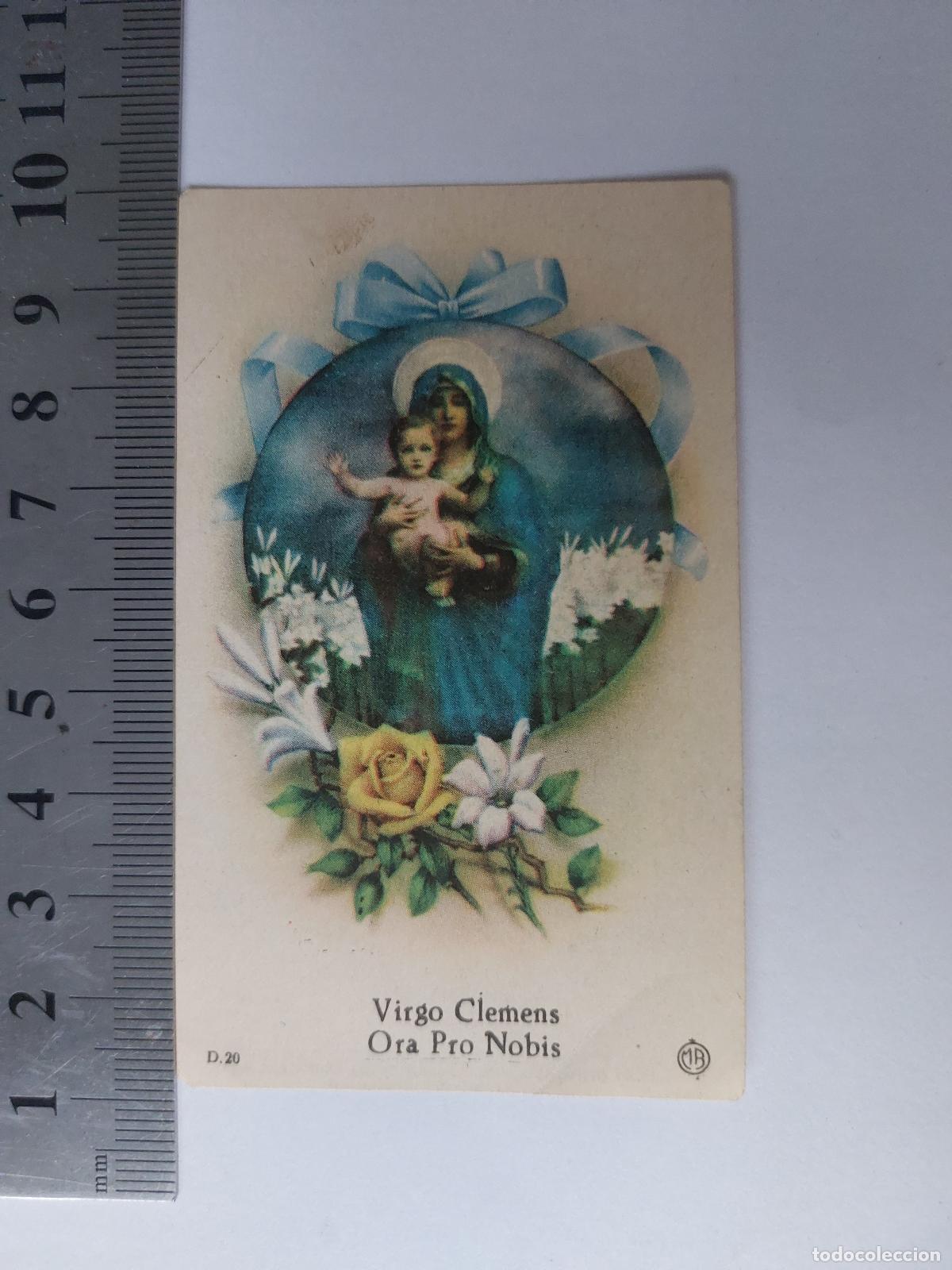 Postales: Estampa Religiosa con Imagen de la Virgen Mar&iacute;a y Ni&ntilde;o Jes&uacute;s