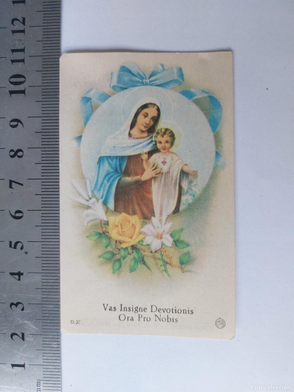 Postales: Estampa religiosa de la Virgen Mar&iacute;a con el Ni&ntilde;o Jes&uacute;s, Casa Ba&ntilde;eres