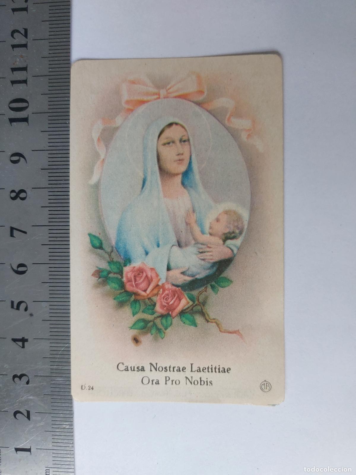 Postales: Estampa religiosa con Oraci&oacute;n a Mar&iacute;a editada por Casa Ba&ntilde;eres en Barcelona