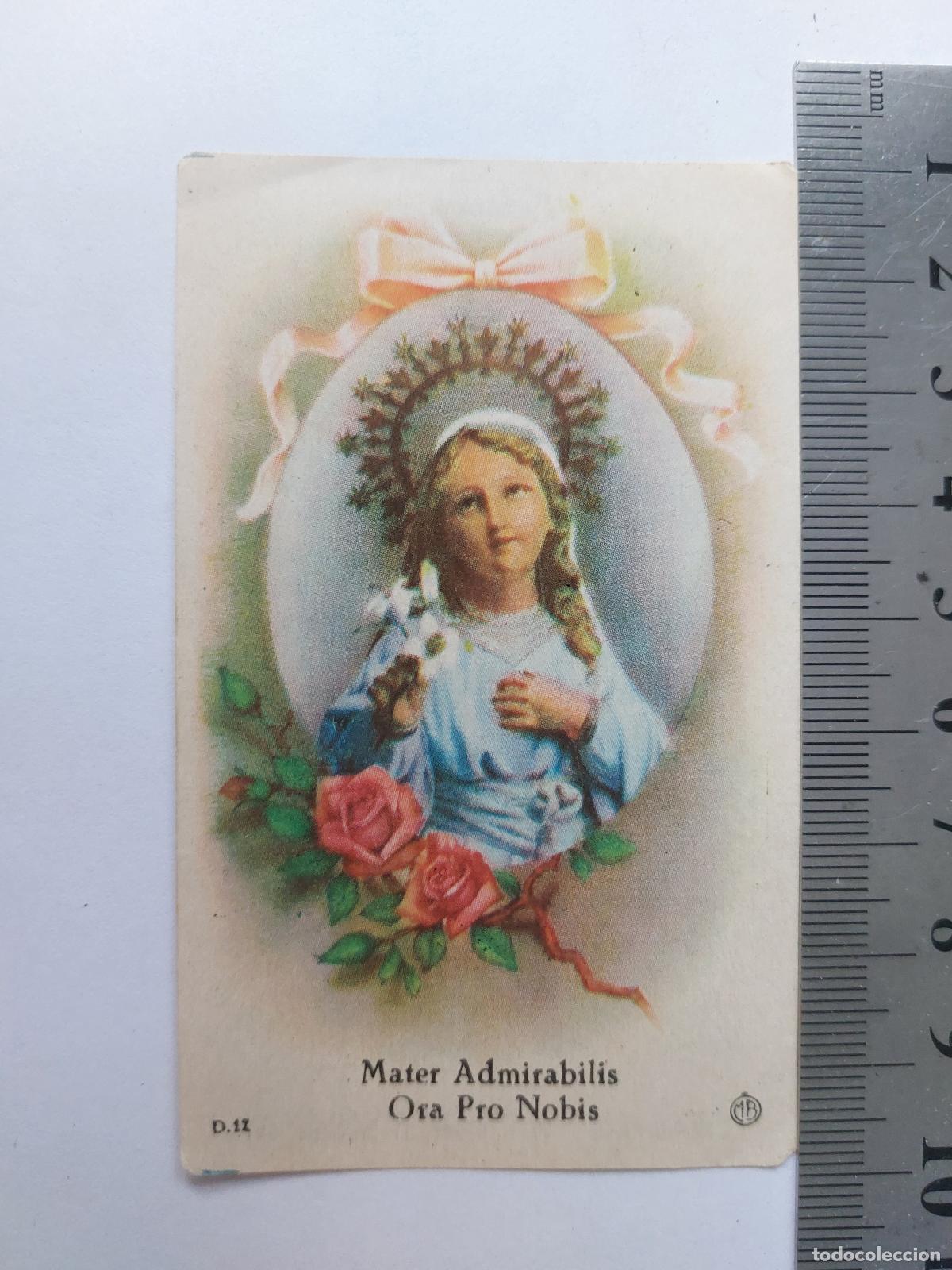 Postales: Estampa devocional Mater Admirabilis Ora Pro Nobis