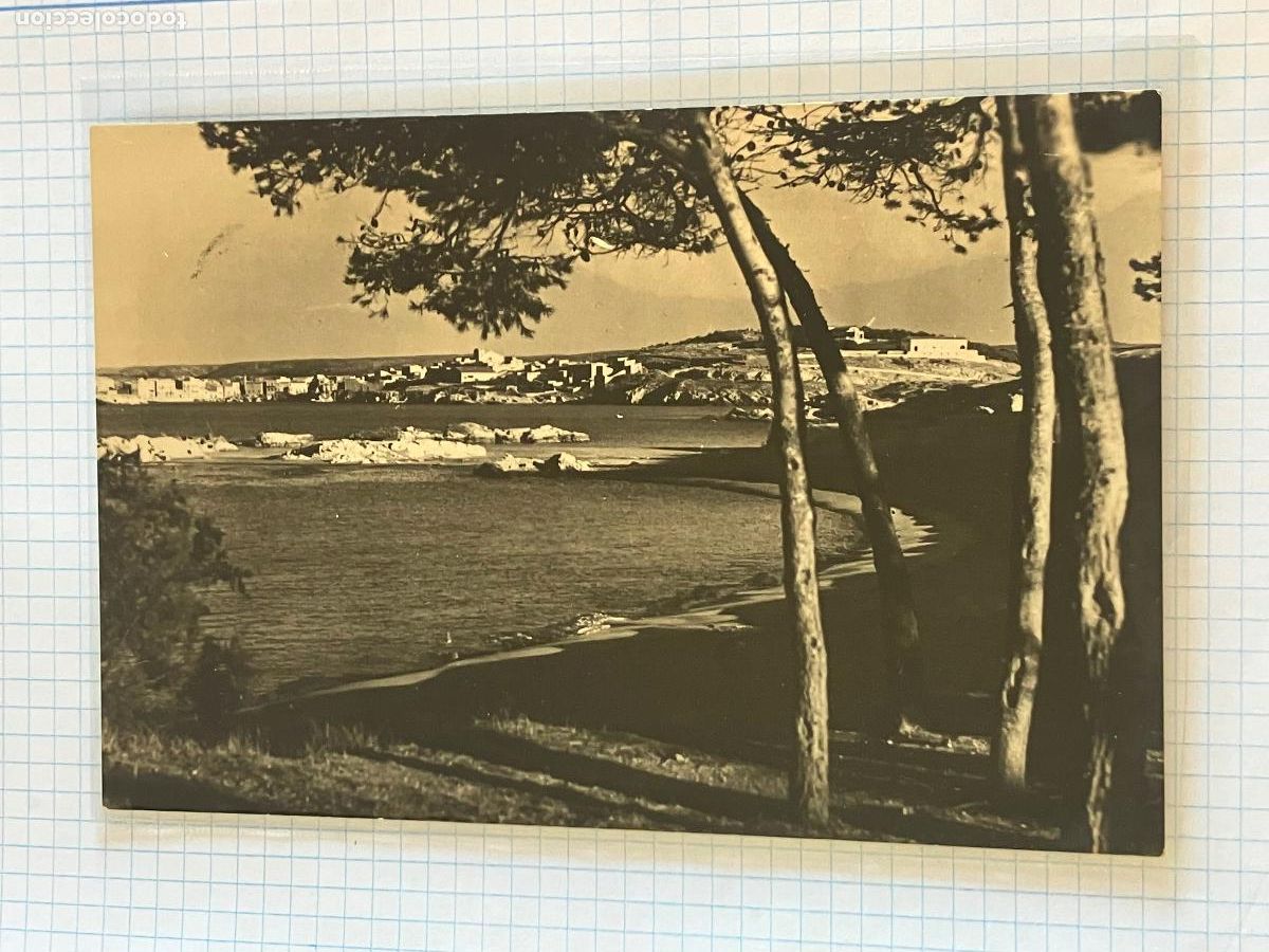 Postales: L'Escala - Postal Vista desde una playa de Emp&uacute;ries - Campa&ntilde;&agrave;