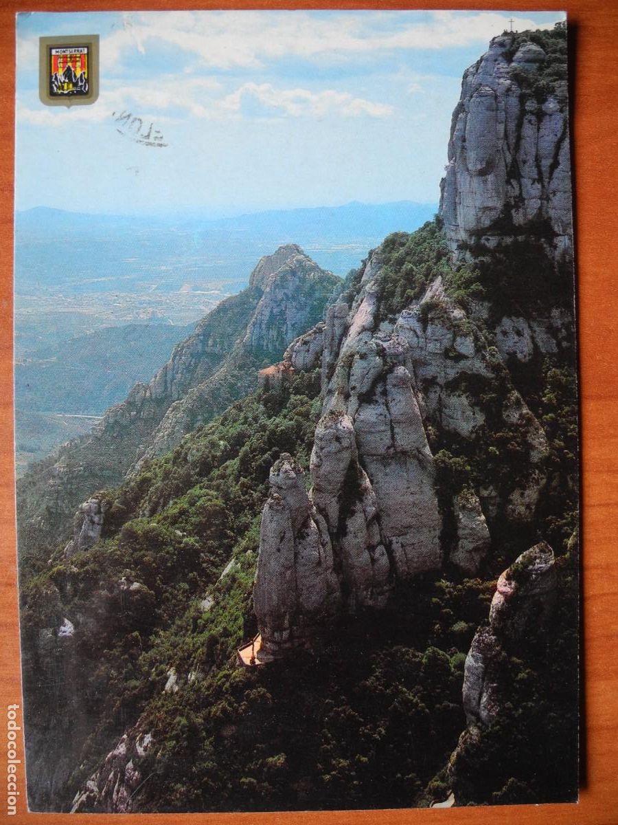 Postales: Montserrat. Camino de la Santa Cueva. Ed. Escudo de Oro n. 154. Circulada 1987