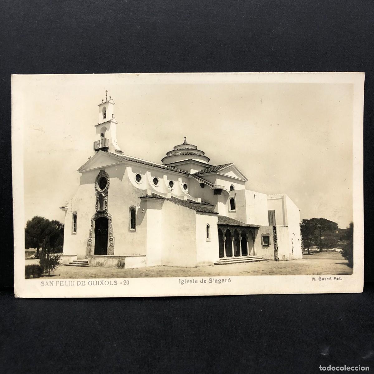 Postales: SAN FELIU DE GUIXOLS - 20 - IGLESIA DE S'AGAR&Oacute; - R. GASS&Oacute; - POSTAL / 3332