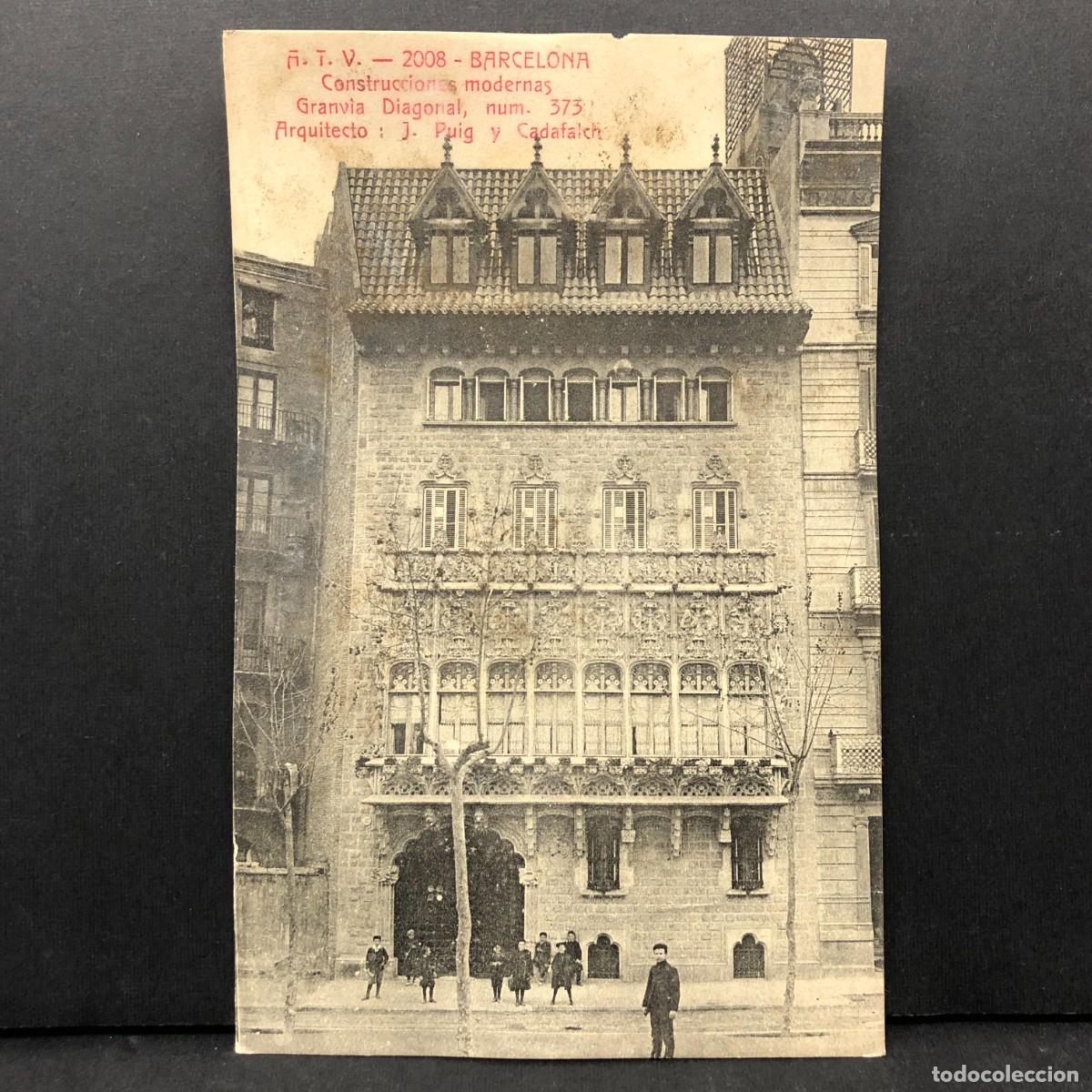 Postales: BARCELONA - CONSTRUCCIONES MODERNAS - A.T.V. - 2008 - J. PUIG Y CADAFALCH - POSTAL / 3370