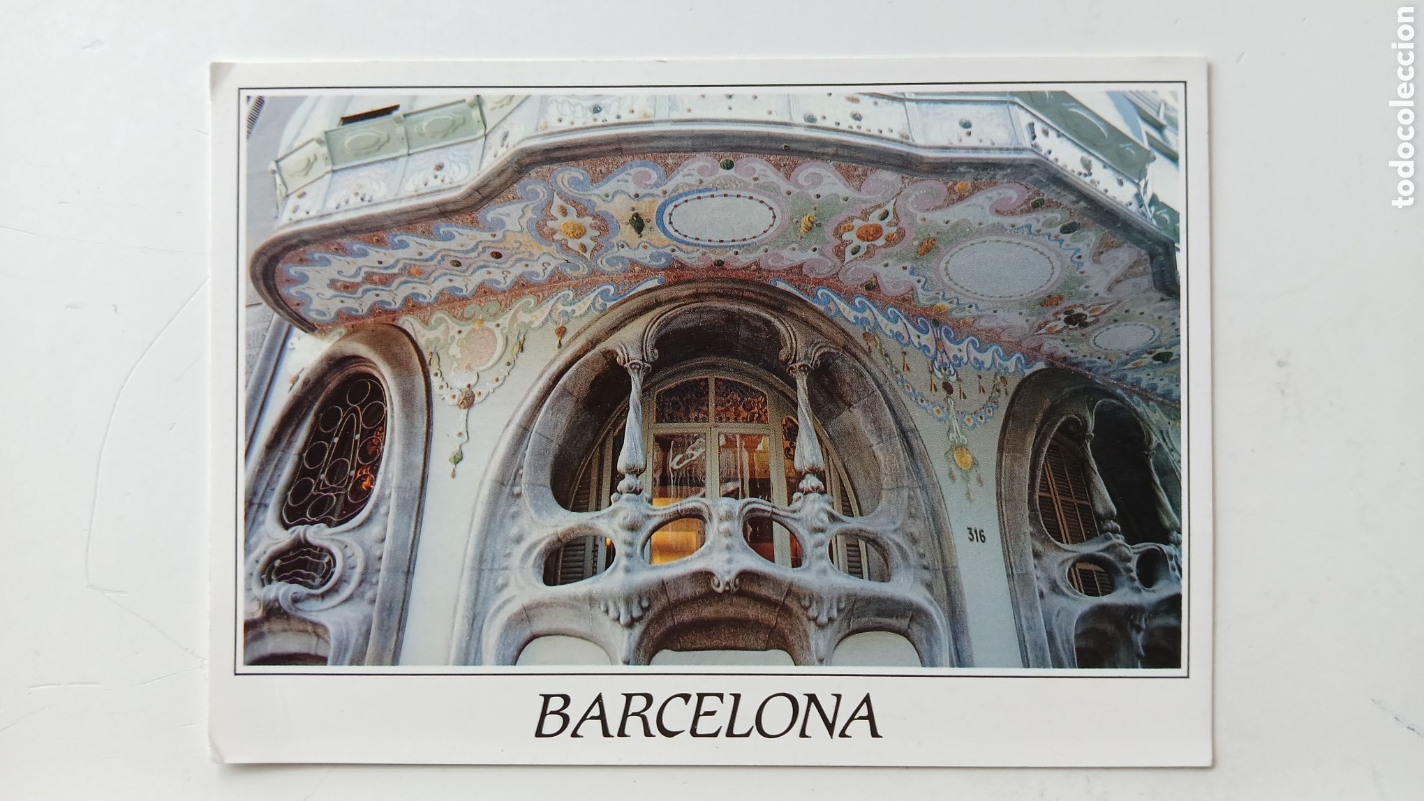 Postales: POSTAL BARCELONA CASA BATLL&Oacute; GAUD&Iacute; PASSEIG GR&Agrave;CIA CAMPA&Ntilde;&Agrave; N&ordm; 020 SIN CIRCULAR