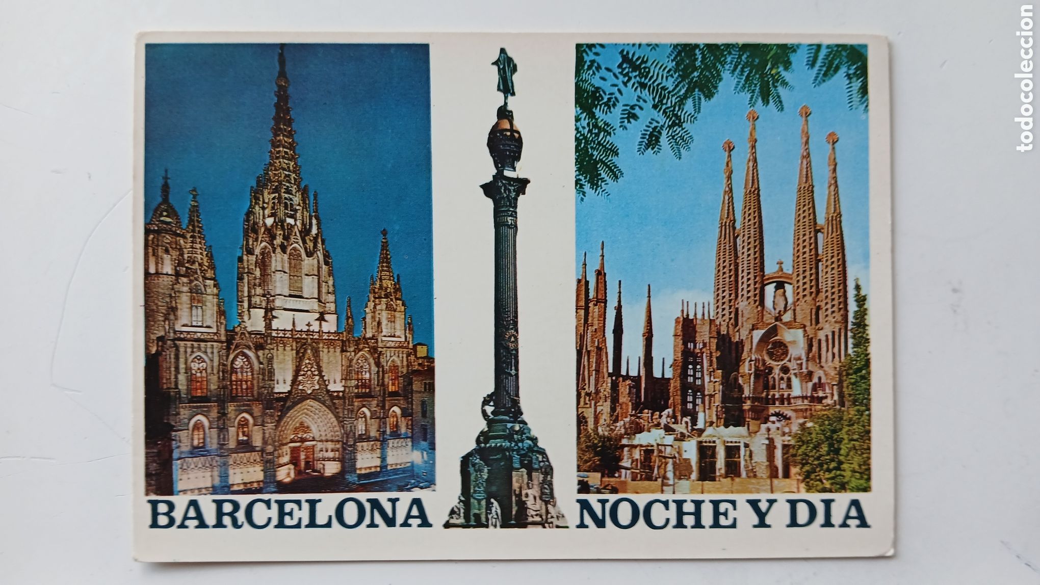 Postales: POSTAL BARCELONA MULTIVISTA BEASCOA N&ordm; 317 CATEDRAL PERFIL MONUMENTO COL&Oacute;N SAGRADA FAMILIA GAUD&Iacute;