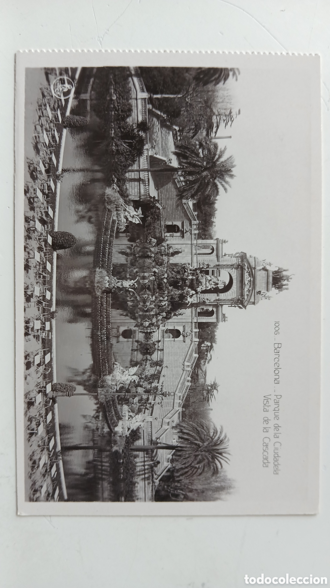 Postales: POSTAL BARCELONA PARQUE DE LA CIUDADELA CASCADA B/N EDICIONES UNIQUE N&ordm; 1006 SIN CIRCULAR