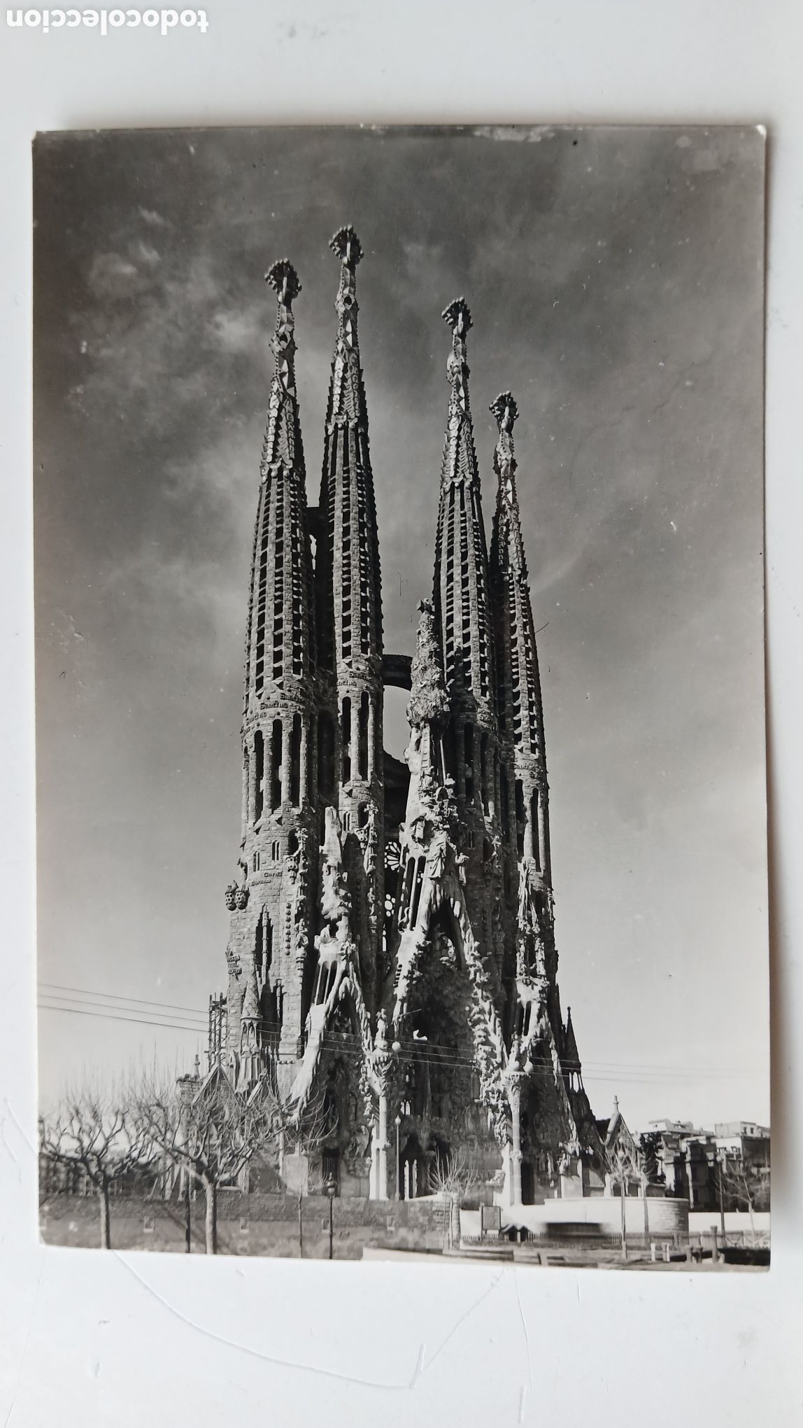 Postales: POSTAL BARCELONA TEMPLO SAGRADA FAMILIA ANTONI GAUD&Iacute; RO-FOTO N&ordm; 6101 B/N SIN CIRCULAR
