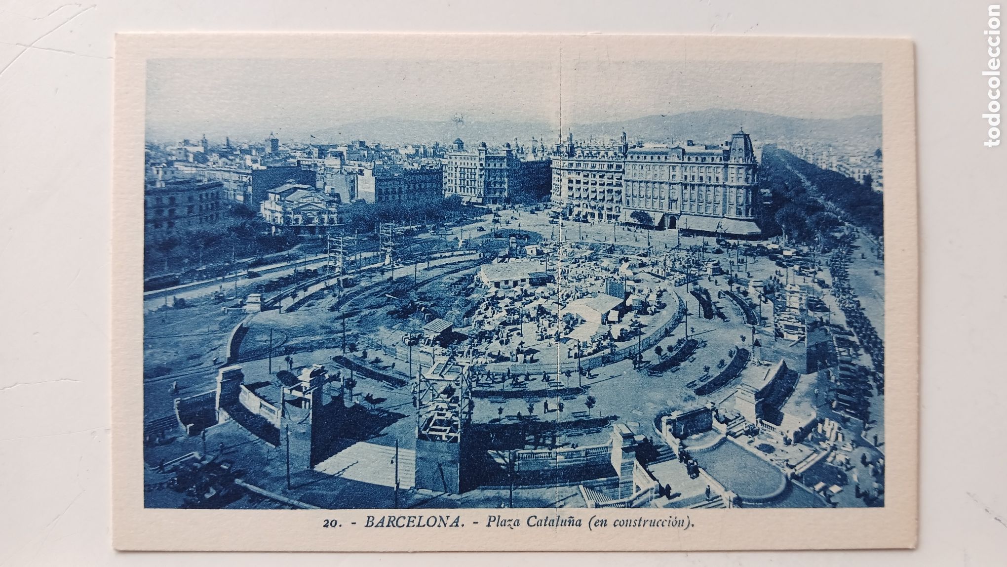 Postales: POSTAL BARCELONA B/N PLAZA CATALU&Ntilde;A EN CONSTRUCCI&Oacute;N ROISIN N&ordm; 20 SIN CIRCULAR