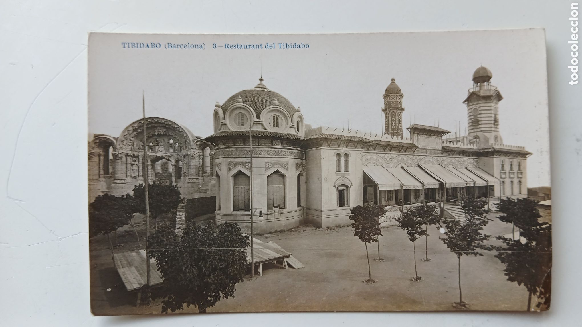 Postales: POSTAL BARCELONA B/N TIBIDABO RESTAURANT GRAN HOTEL ANDR&Eacute;S FABERT N&ordm; 3 SIN CIRCULAR
