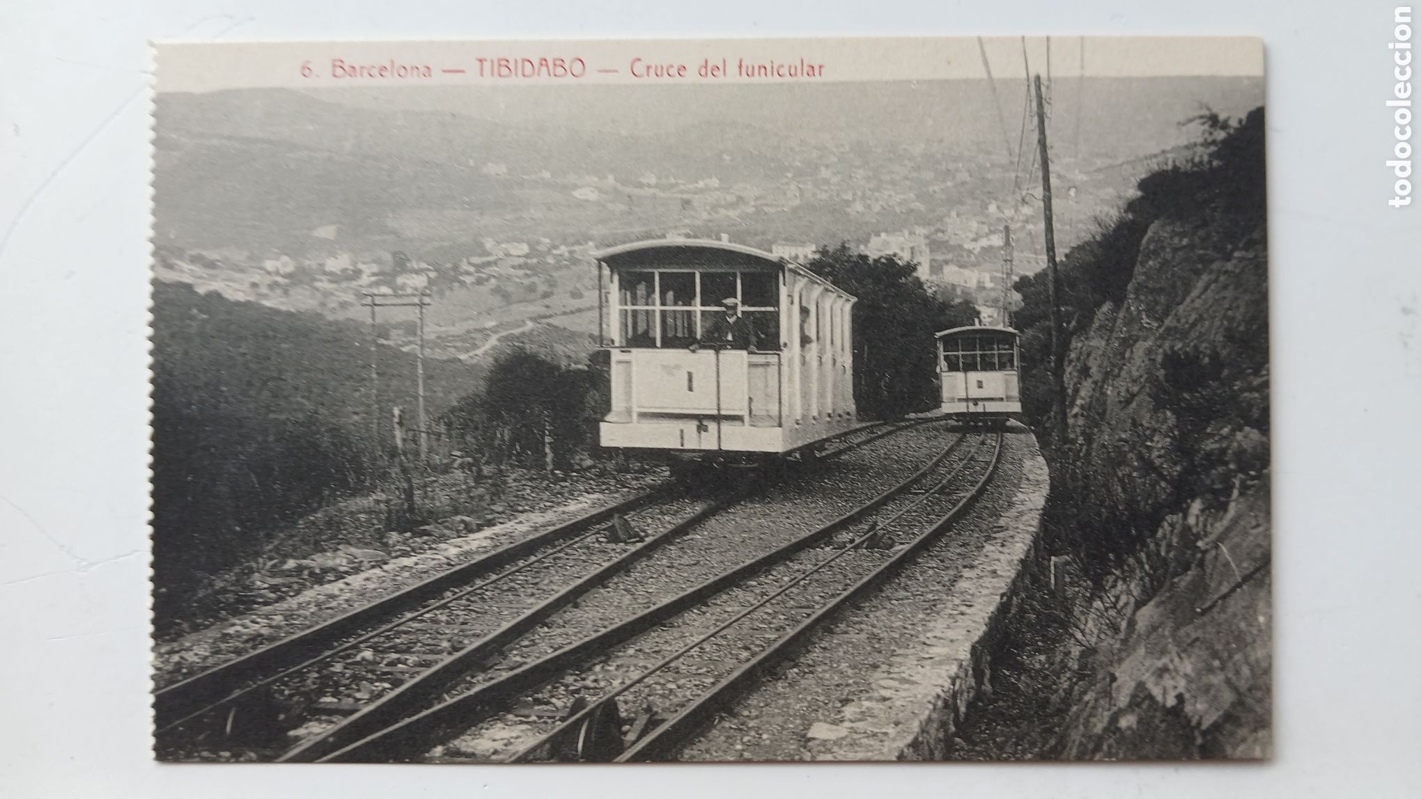Postales: POSTAL BARCELONA B/N TIBIDABO CRUCE FUNICULAR ROISIN N&ordm; 6 SIN CIRCULAR
