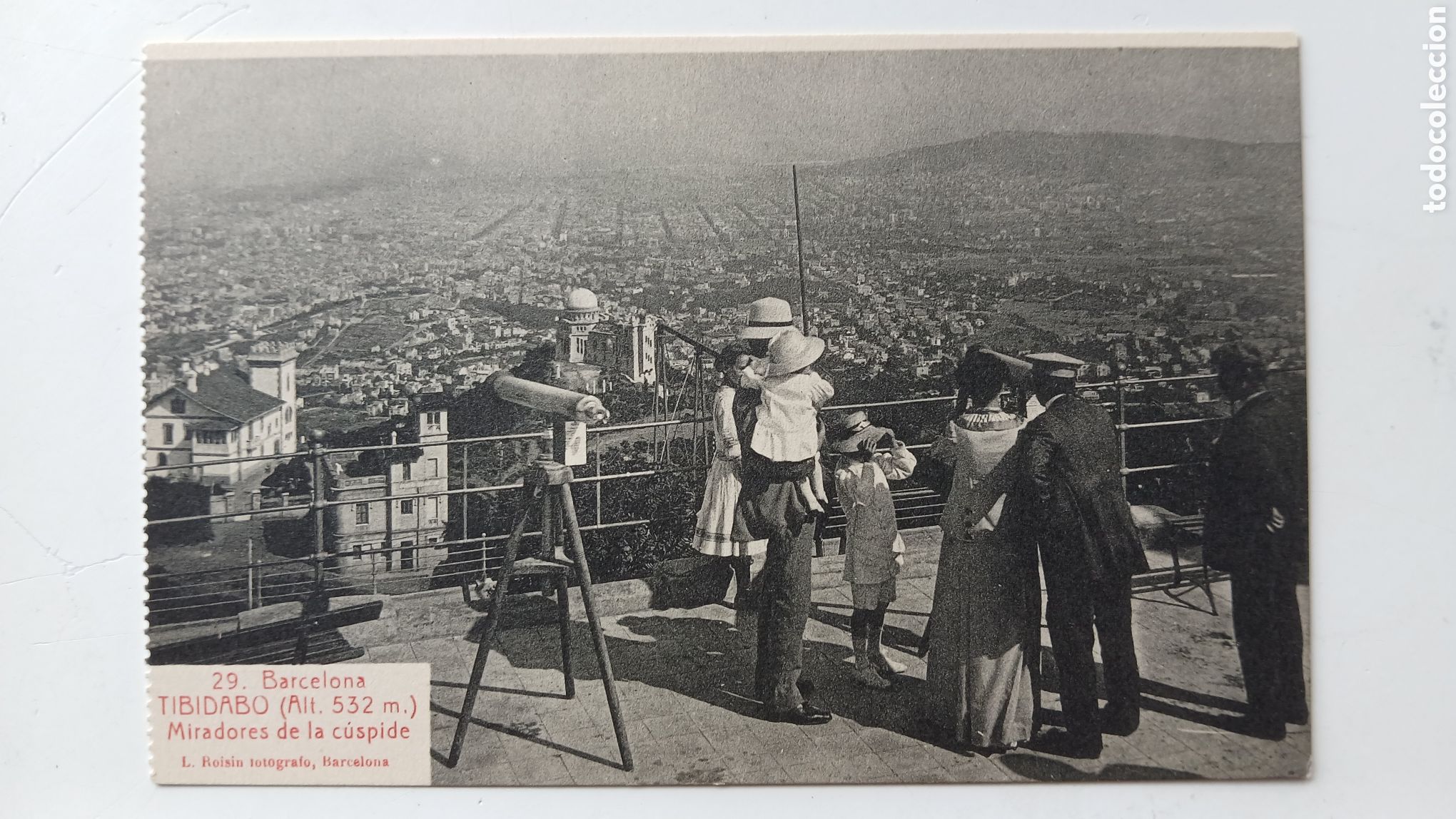 Postales: POSTAL BARCELONA B/N ANIMADA FAMILIA TIBIDABO MIRADORES CATALEJO ROISIN N&ordm; 29 SIN CIRCULAR