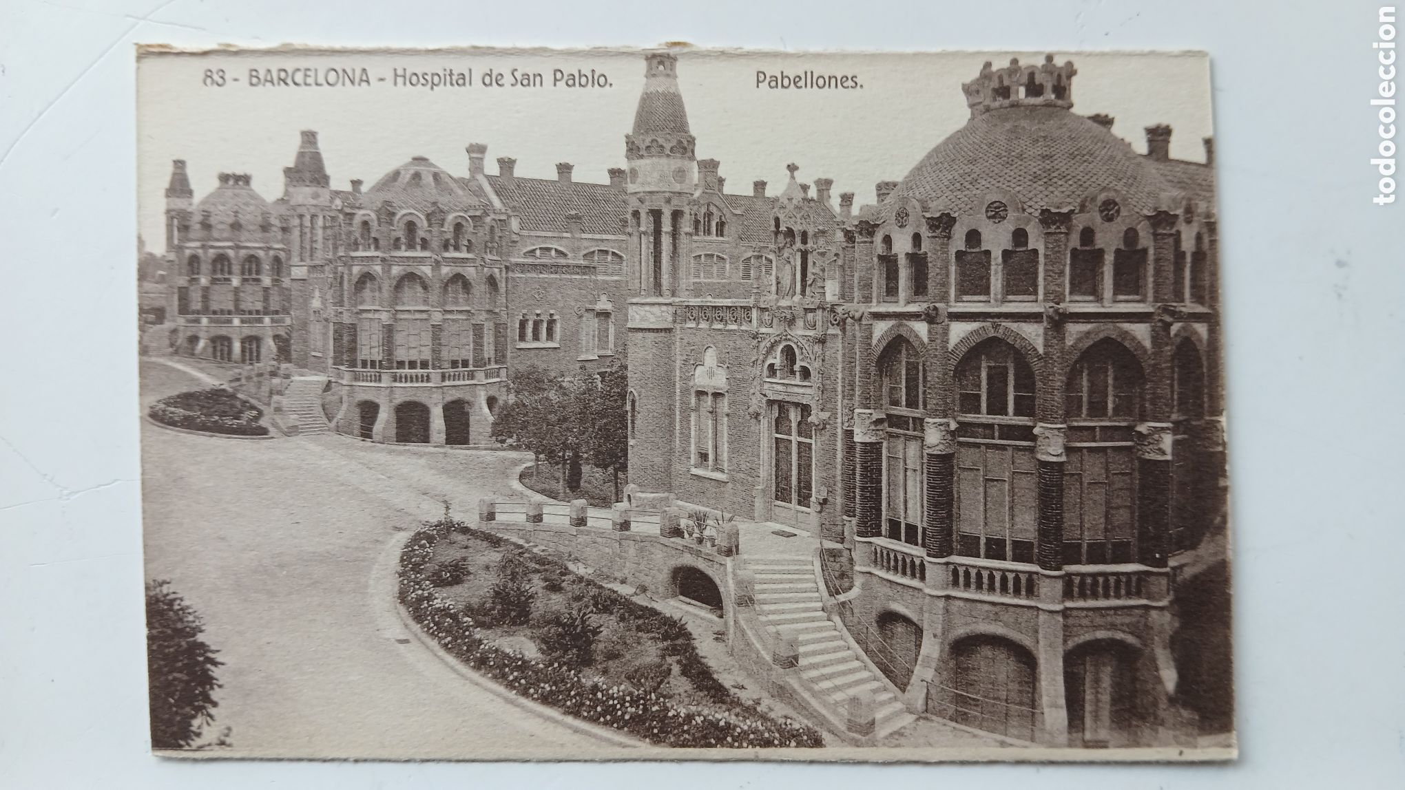 Postales: POSTAL BARCELONA B/N HOSPITAL DE SANT PAU MODERNISME FERGUI N&ordm; 83 SIN CIRCULAR