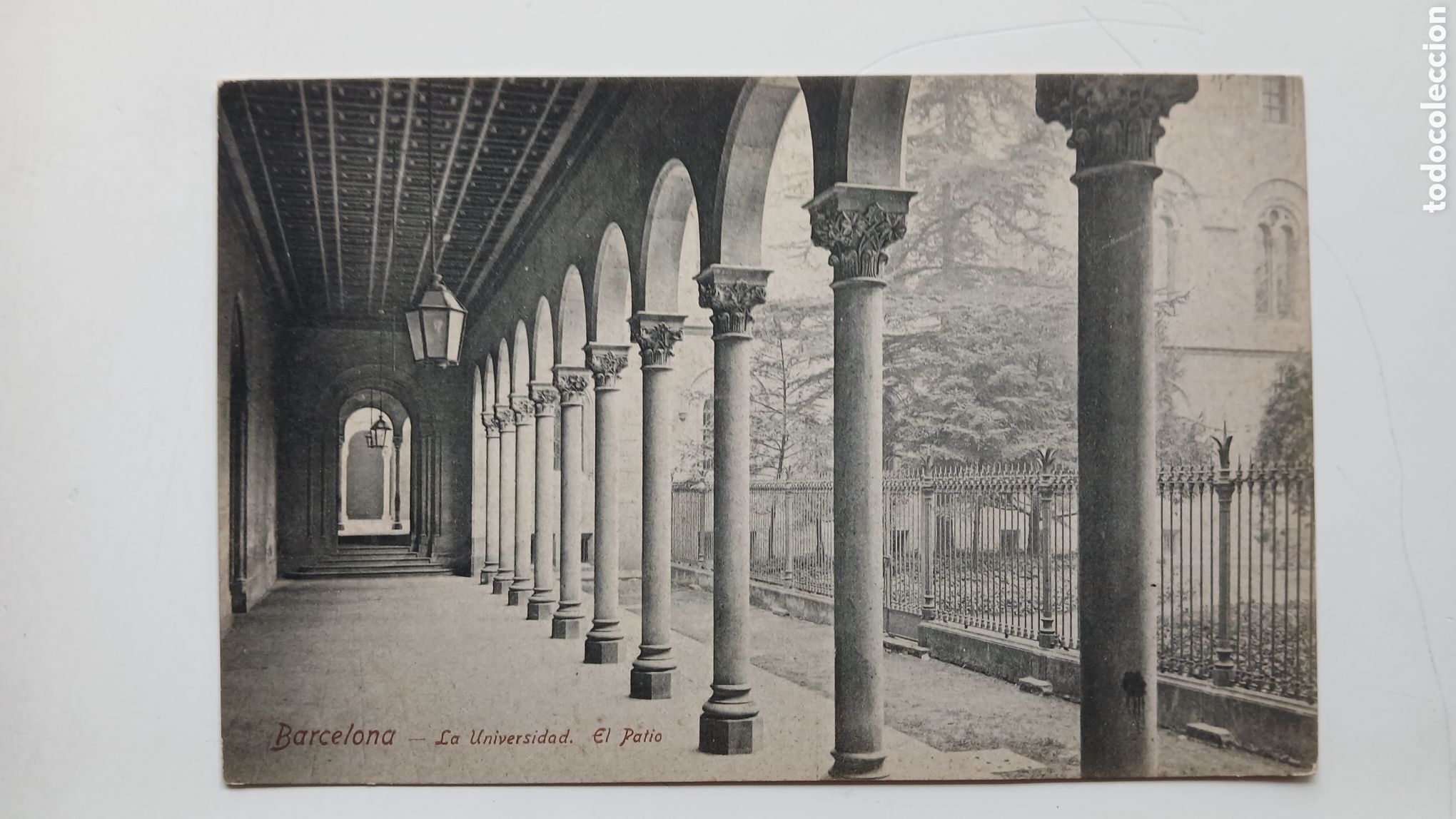 Postales: POSTAL BARCELONA B/N LA UNIVERSITAT EL PATI CLAUSTRE ROMMIER & JONAS 16935 C. 42 SIN CIRCULAR