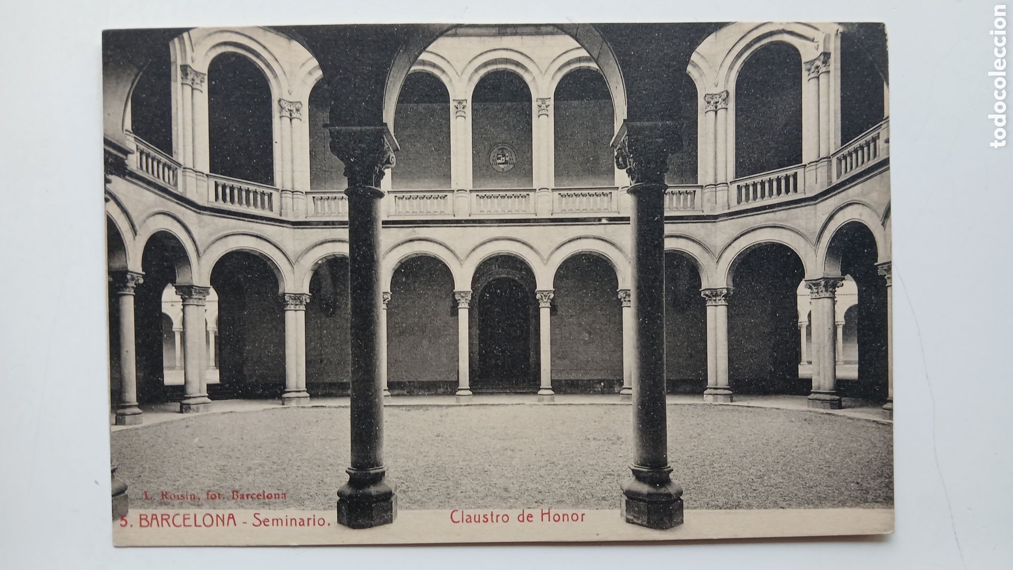 Postales: POSTAL BARCELONA B/N SEMINARI CLAUSTRE ARCS COLUMNES ROISIN N&ordm; 5 SIN CIRCULAR