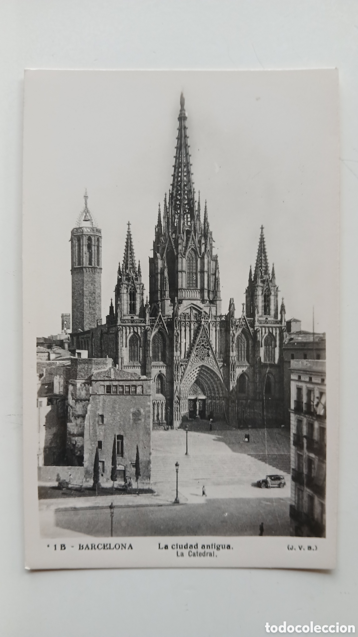 Postales: POSTAL BARCELONA B/N CATEDRAL FA&Ccedil;ANA BARRI G&Ograve;TIC JVB N&ordm; 1 B SIN CIRCULAR