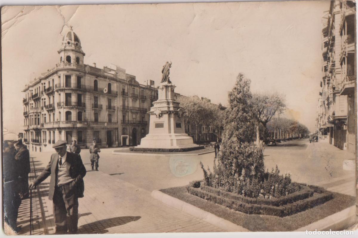 Postales: TARRAGONA, RAMBLAS Y MONUMENTO A ROGER DE LAURIA - FOTO R.SEG&Uacute; N&ordm;20 - S/C