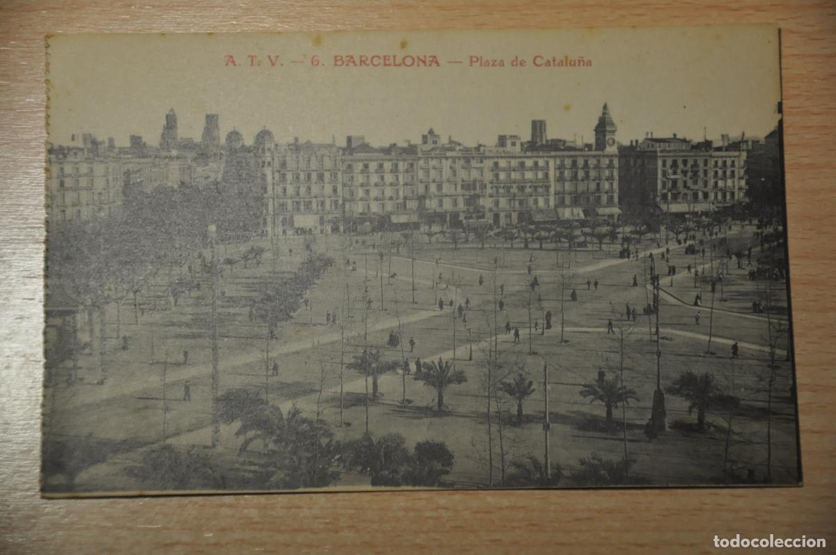 Postales: postal barcelona, plaza de catalu&ntilde;a, atv 6
