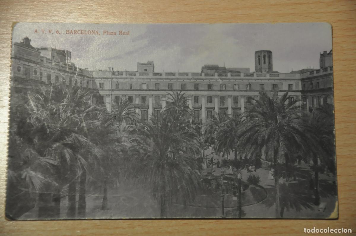 Postales: postal barcelona, plaza real, atv 6