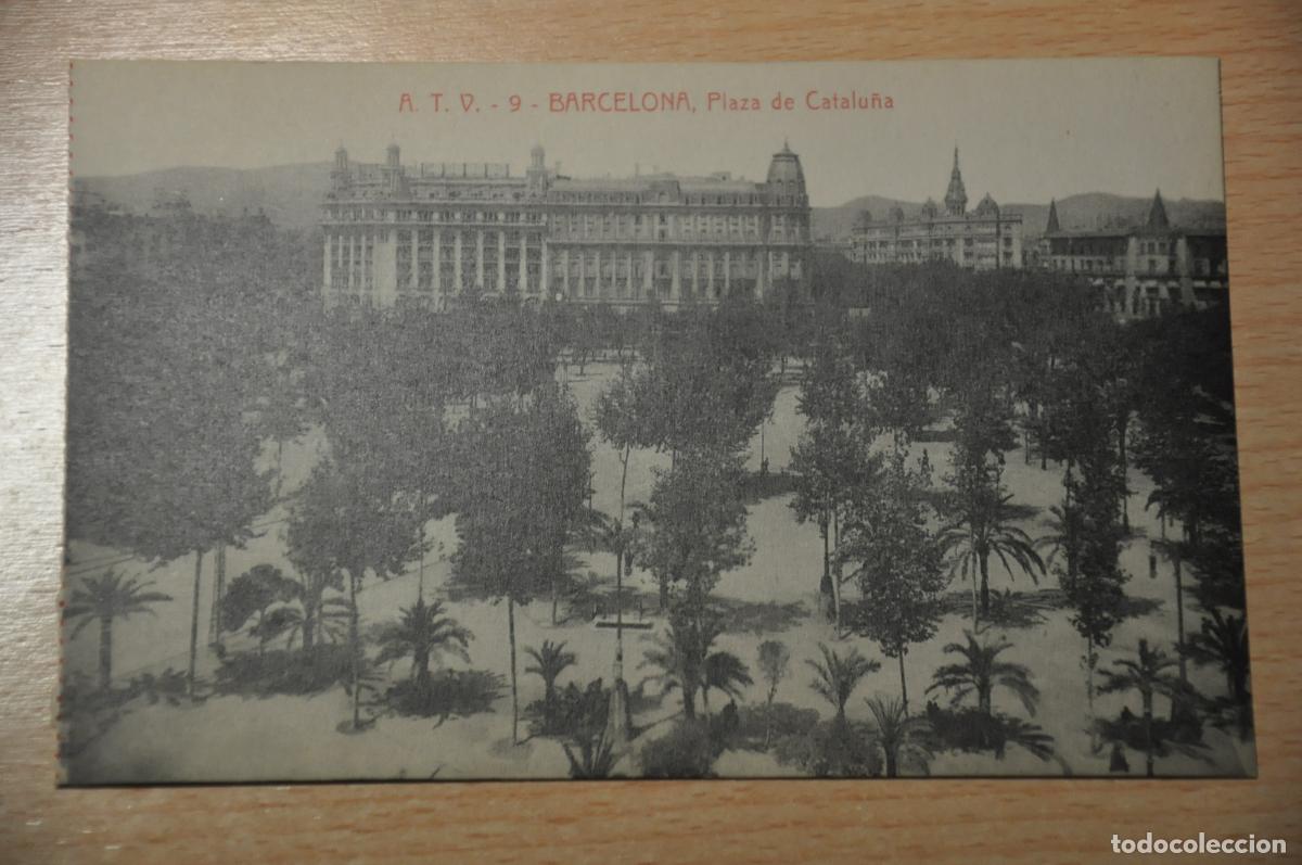 Postales: postal barcelona, plaza de catalu&ntilde;a, atv 9
