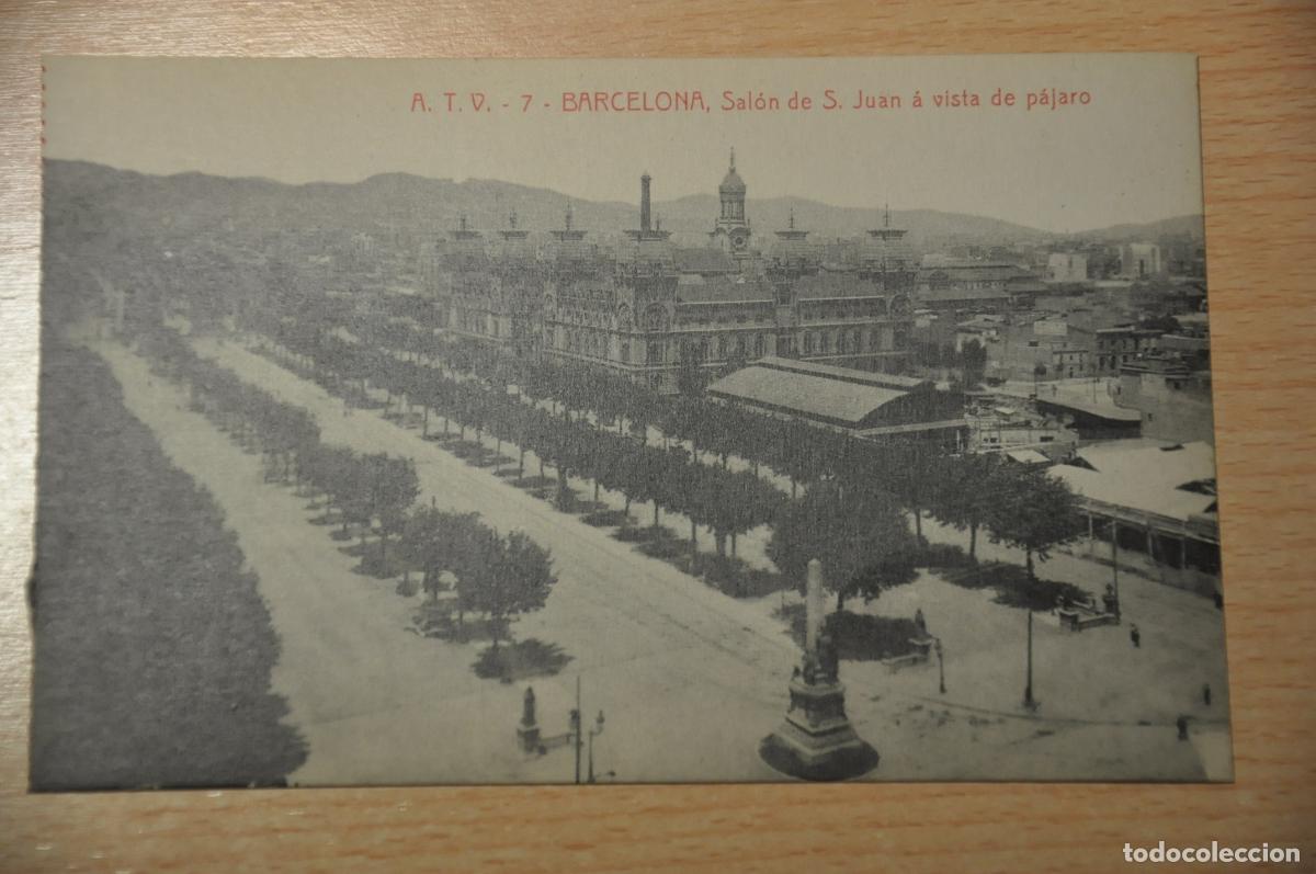 Postales: postal barcelona, salon de s.juan a vista de pajaro, atv 7