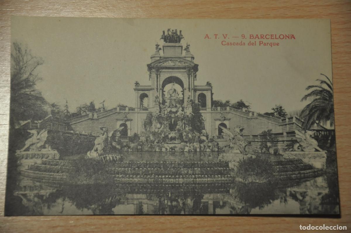 Postales: postal barcelona, cascada del parque, atv 9