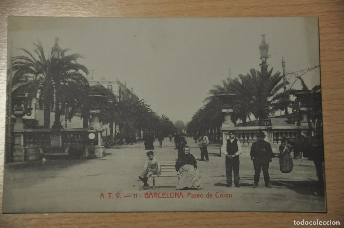 Postales: postal barcelona, paseo de colon, atv 11