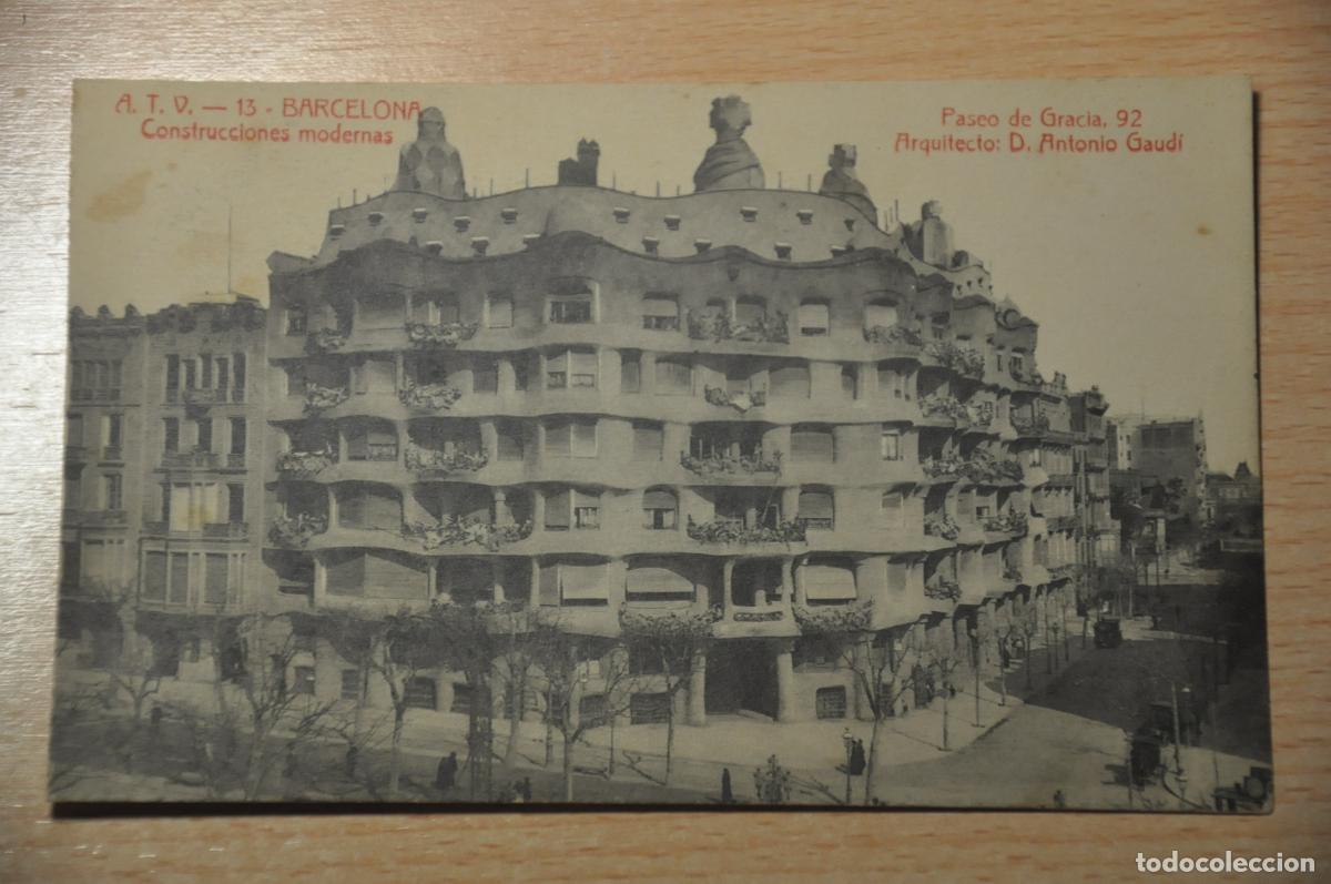 Postales: postal barcelona, construcciones modernas, paseo de gracia 92, atv 13