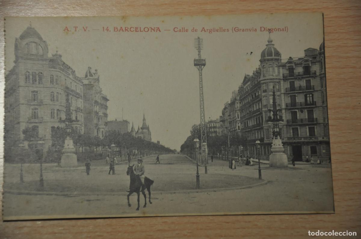 Postkarten: postal barcelona, calle de arguelles, granvia diagonal, atv 14