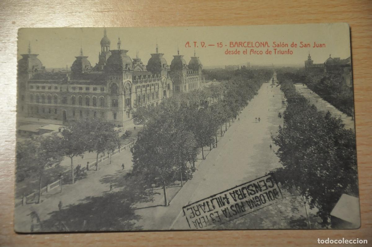 Postkarten: postal barcelona, salon de san juan desde el arco de triunfo, atv 15