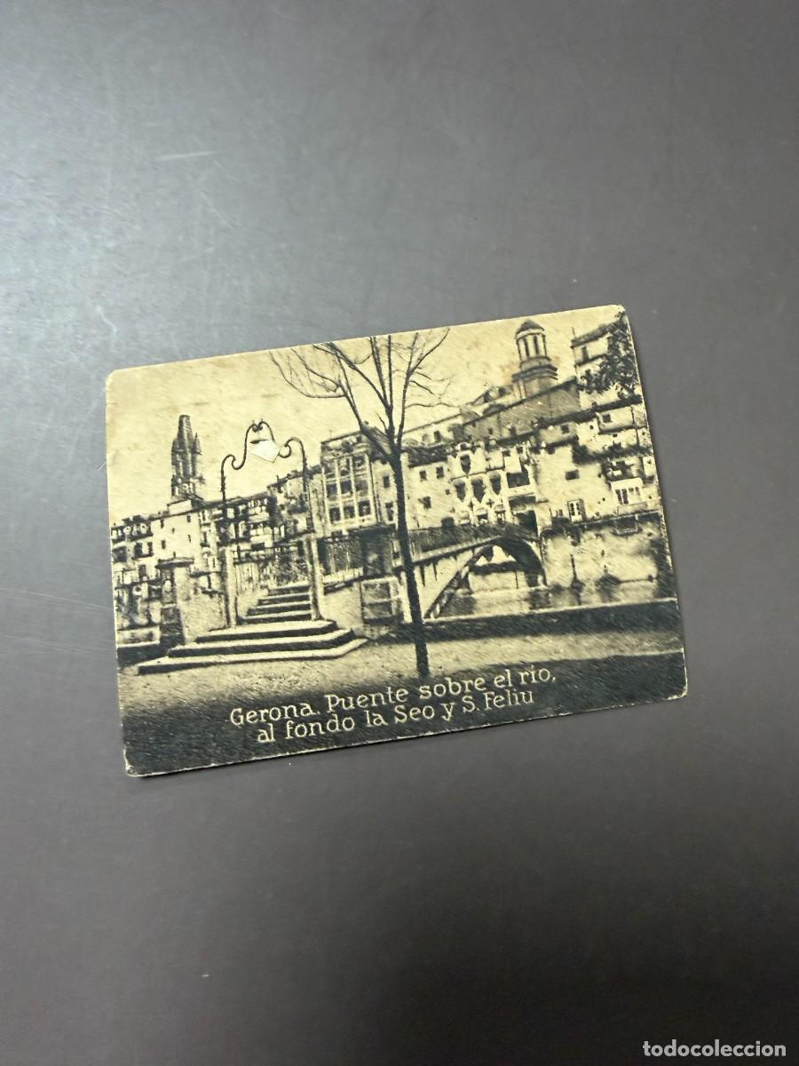 Postkarten: POSTAL ORIGINAL. D&Eacute;CADA A&Ntilde;OS 30. GERONA. PUENTE SOBRE EL R&Iacute;O, AL FONDO LA SEO Y S. FELIU