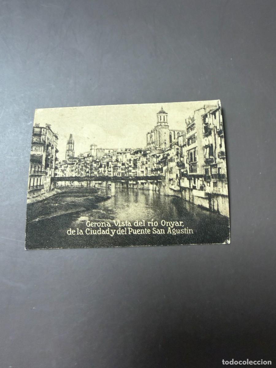 Postales: POSTAL ORIGINAL. D&Eacute;CADA A&Ntilde;OS 30. GERONA. VISTA DEL R&Iacute;O ONYAR DE LA CIUDAD Y DEL PUENTE SAN AGUST&Iacute;N