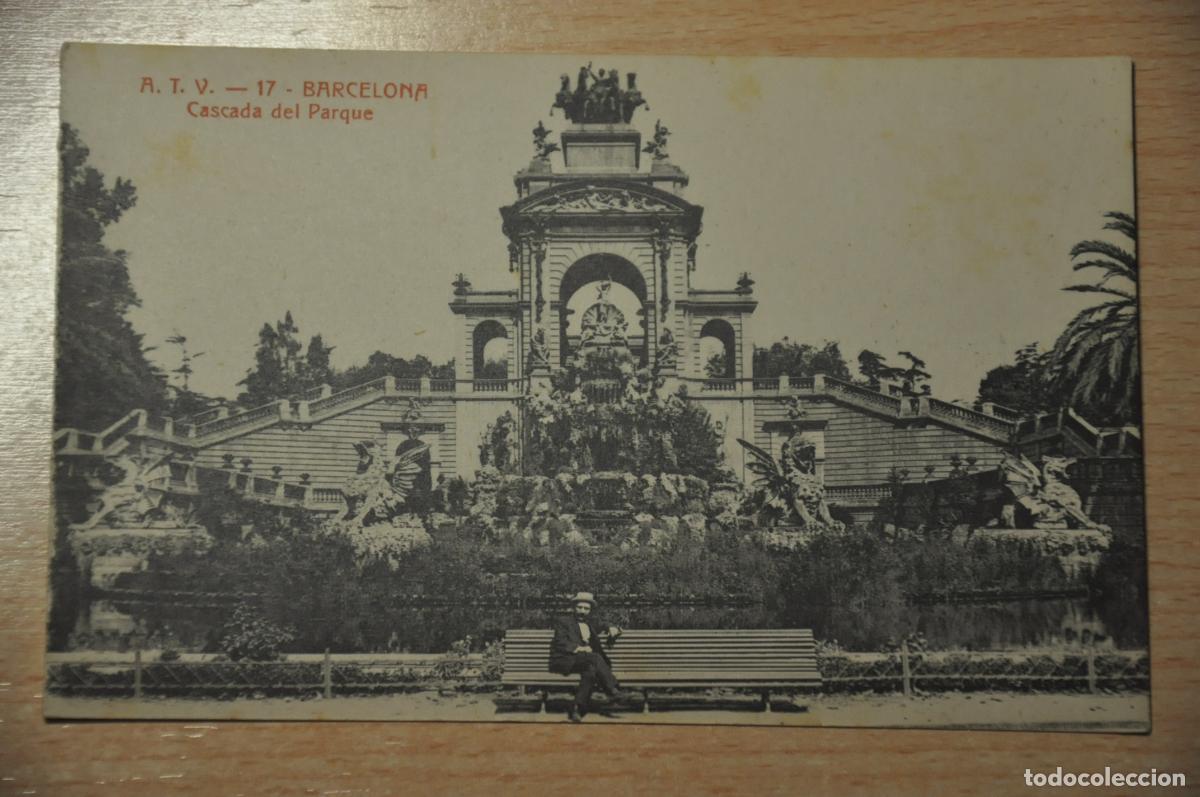 Postales: postal barcelona, cascada del parque, atv 17