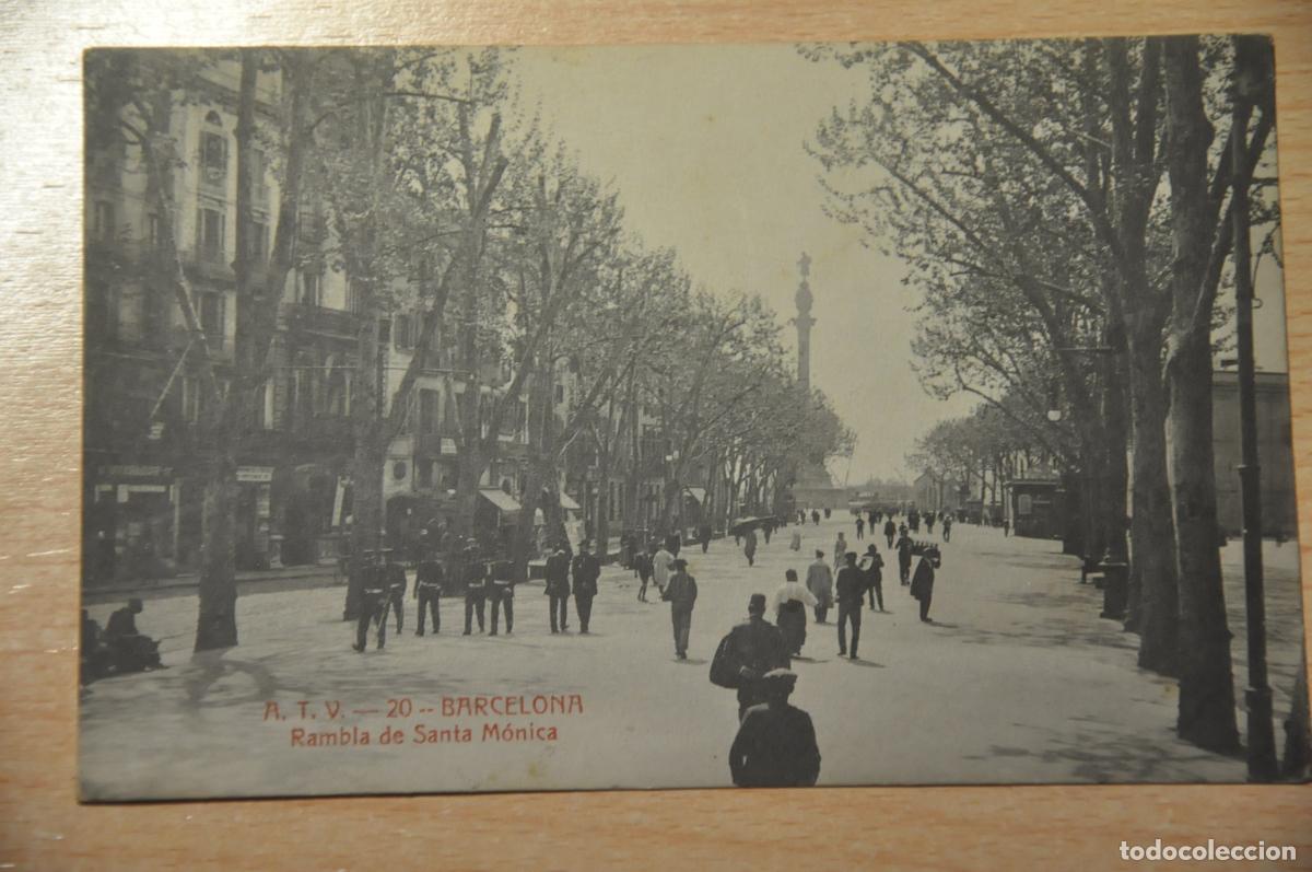 Postales: postal barcelona, rambla de santa monica, atv 20