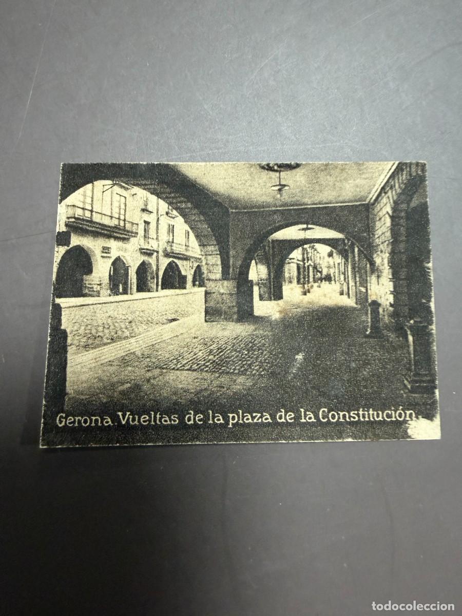 Postales: POSTAL ORIGINAL. D&Eacute;CADA A&Ntilde;OS 30. GERONA. VUELTAS DE LA PLAZA DE LA CONSTITUCI&Oacute;N