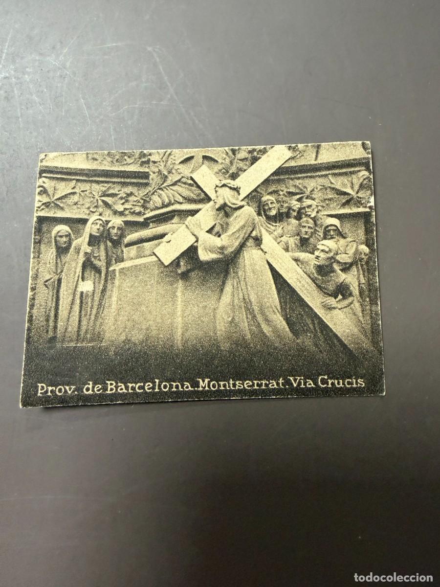 Postales: POSTAL ORIGINAL. D&Eacute;CADA A&Ntilde;OS 30. BARCELONA. MONTSERRAT. VIA CRUCIS.
