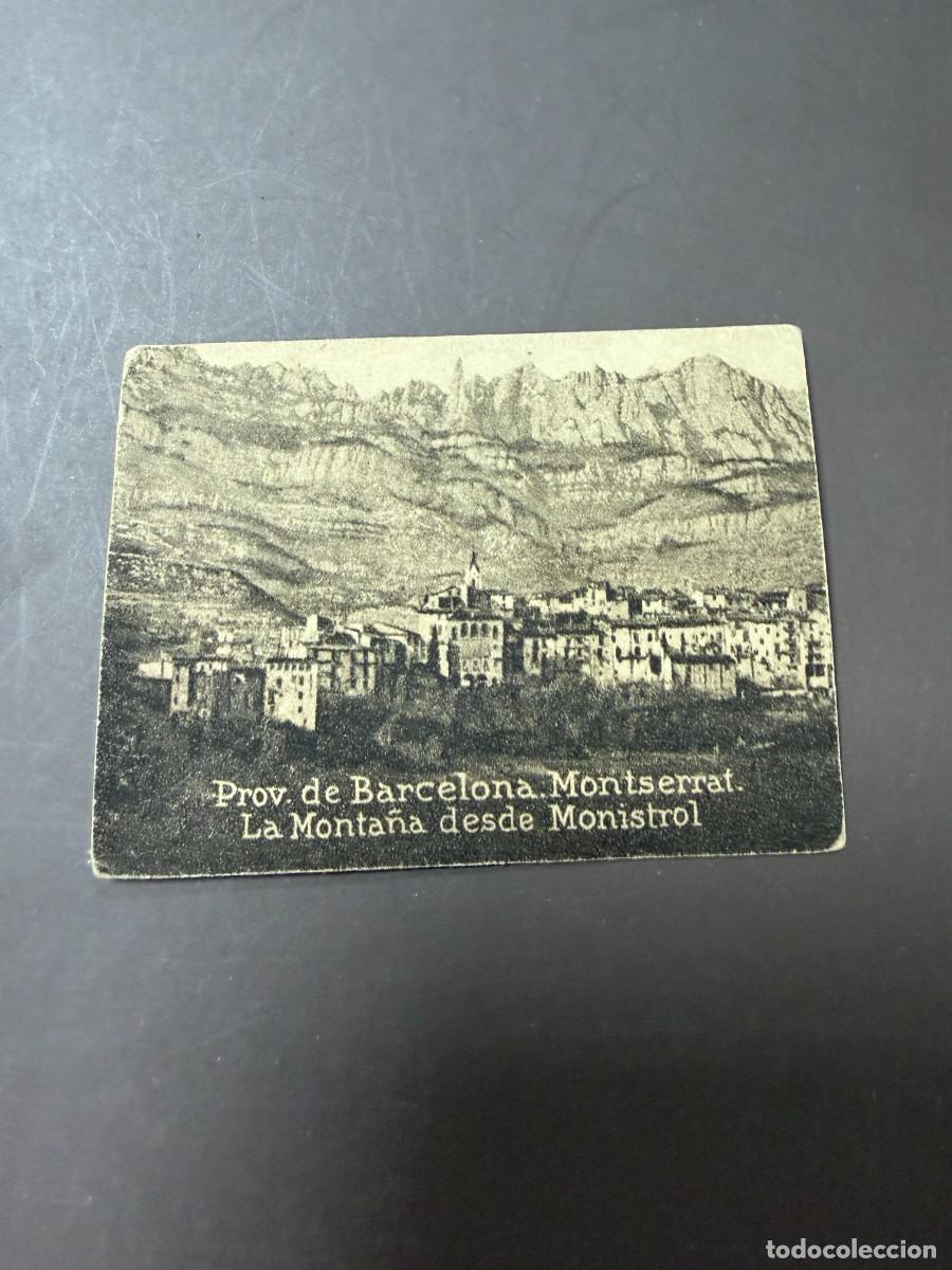 Postales: POSTAL ORIGINAL. D&Eacute;CADA A&Ntilde;OS 30. BARCELONA. MONTSERRAT. LA MONTA&Ntilde;A DESDE MONISTROL