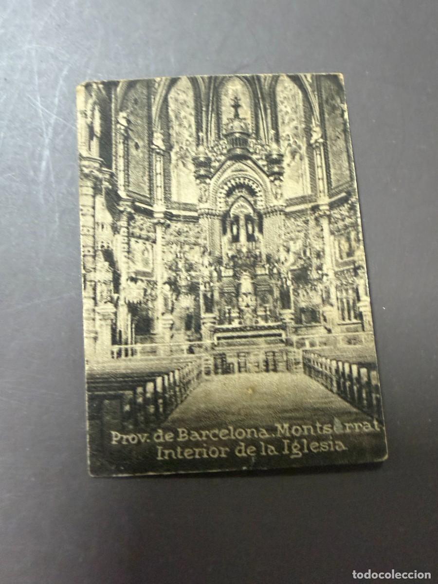 Postales: POSTAL ORIGINAL. D&Eacute;CADA A&Ntilde;OS 30. BARCELONA. MONTSERRAT. INTERIOR DE LA IGLESIA
