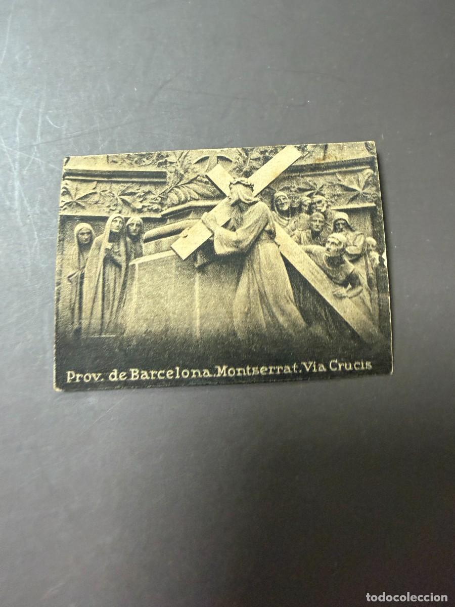 Postales: POSTAL ORIGINAL. D&Eacute;CADA A&Ntilde;OS 30. BARCELONA. MONTSERRAT. VIA CRUCIS