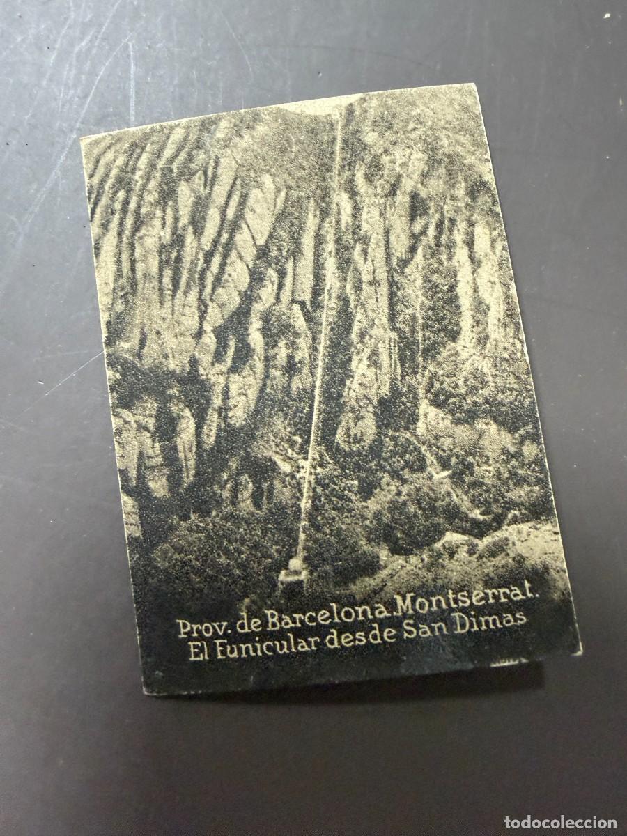 Postales: POSTAL ORIGINAL. D&Eacute;CADA A&Ntilde;OS 30. BARCELONA. MONTSERRAT. MONTSERRAT. EL FUNICULAR DESDE SAN DIMAS