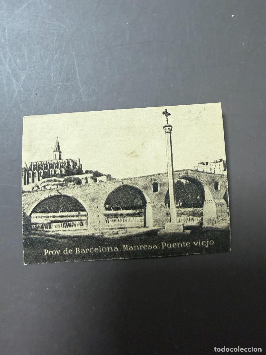 Postales: POSTAL ORIGINAL. D&Eacute;CADA A&Ntilde;OS 30. BARCELONA. MANRESA. PUENTE VIEJO