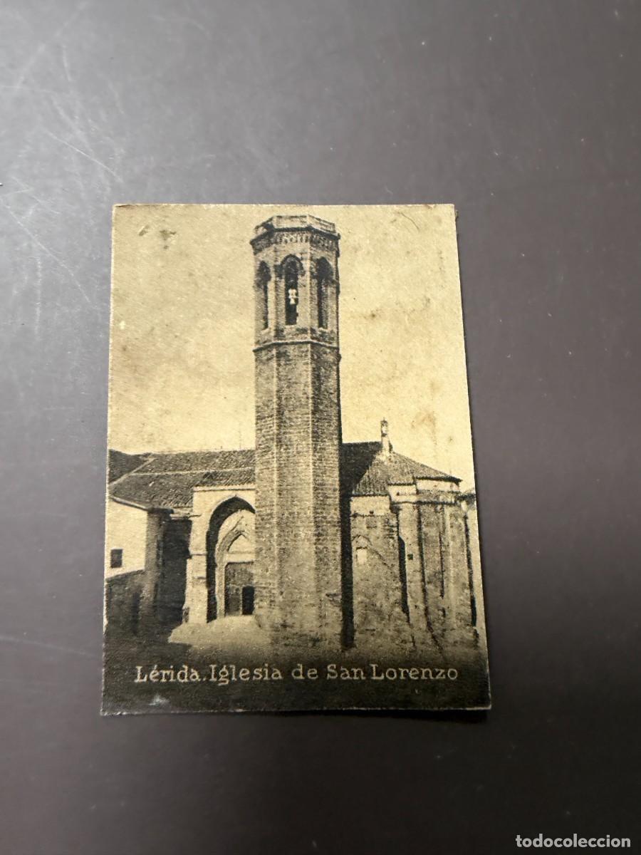 Postales: POSTAL ORIGINAL. D&Eacute;CADA A&Ntilde;OS 30. L&Eacute;RIDA. IGLESIA DE SAN LORENZO