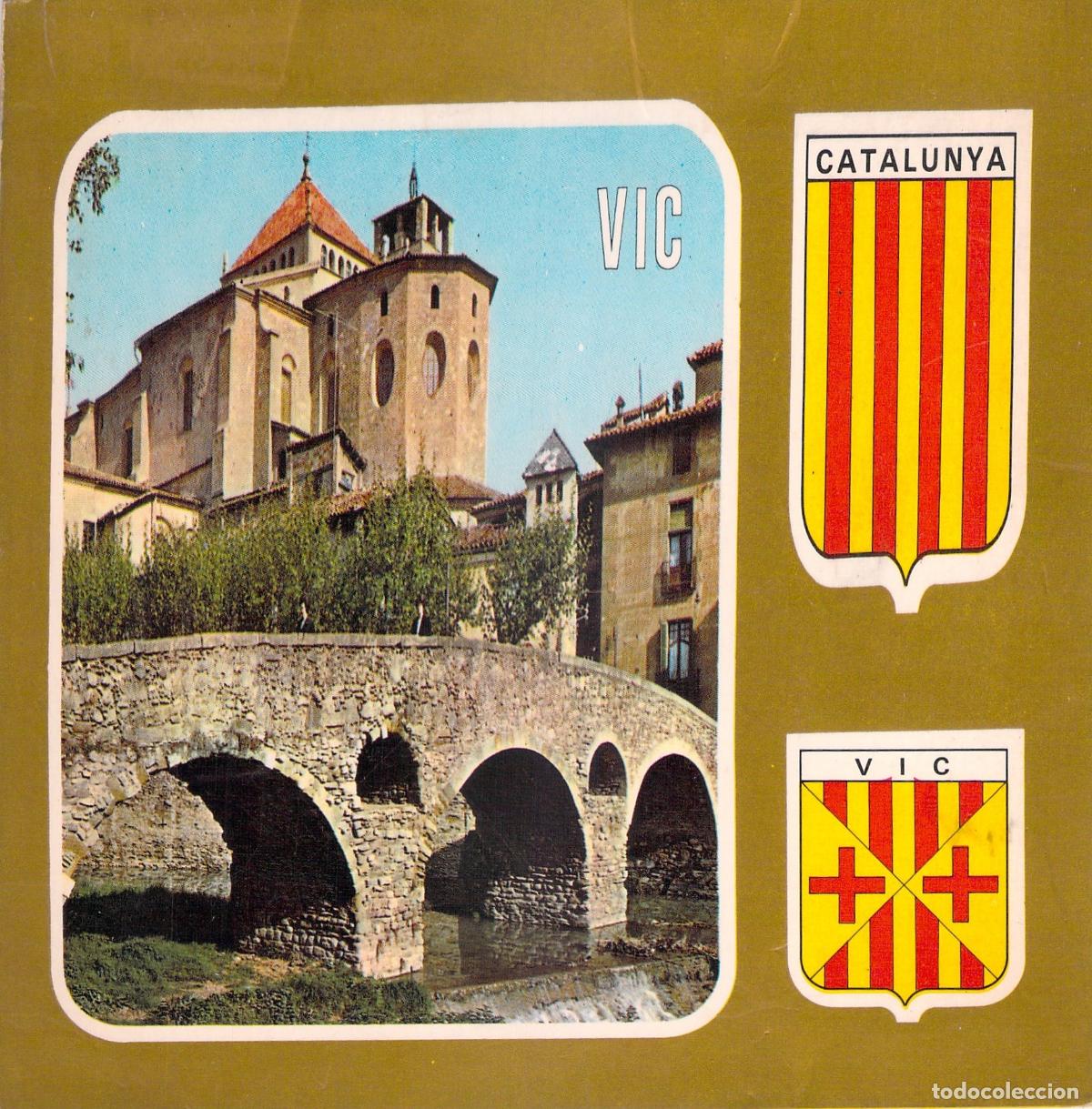 Postales: Postal de Vic Barcelona con Puente Romano y Catedral